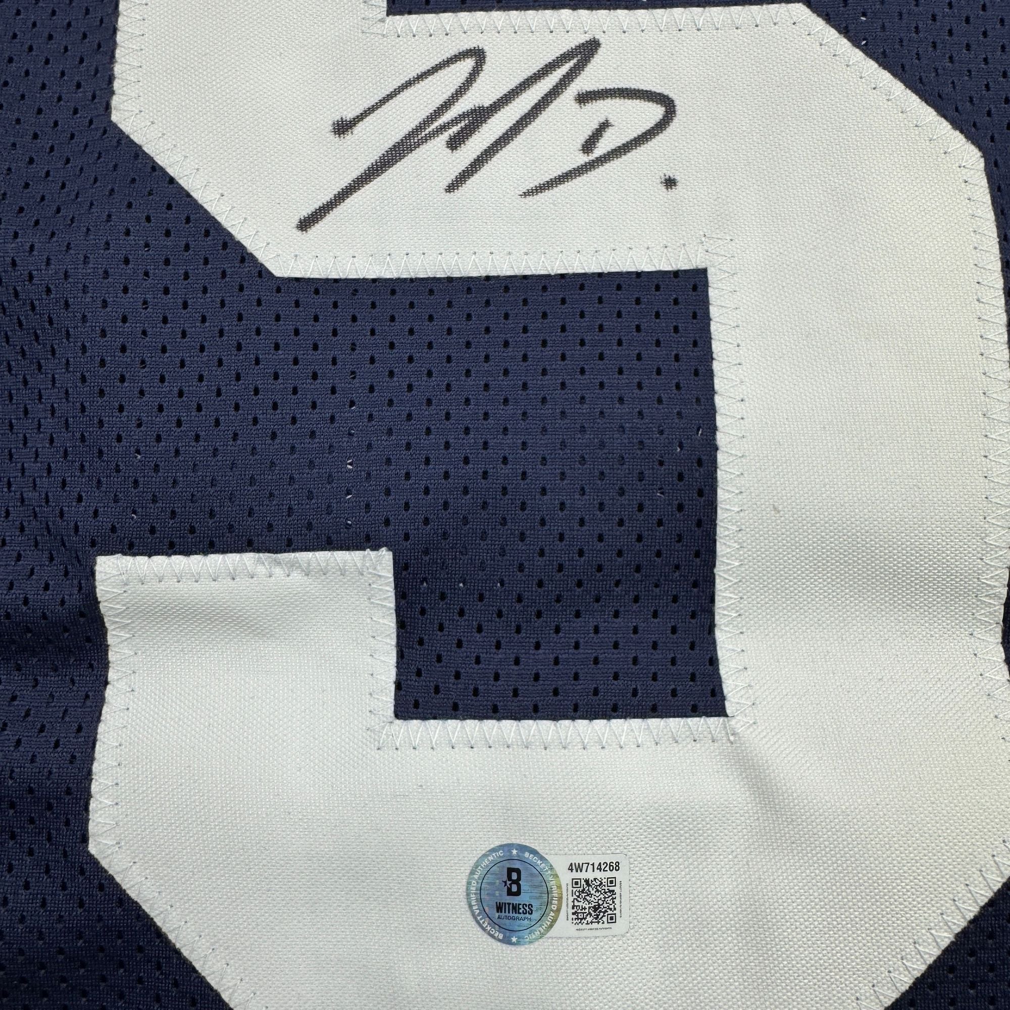 Autographed/Signed Jahan Dotson Penn State Blue College Football Jersey Beckett BAS COA