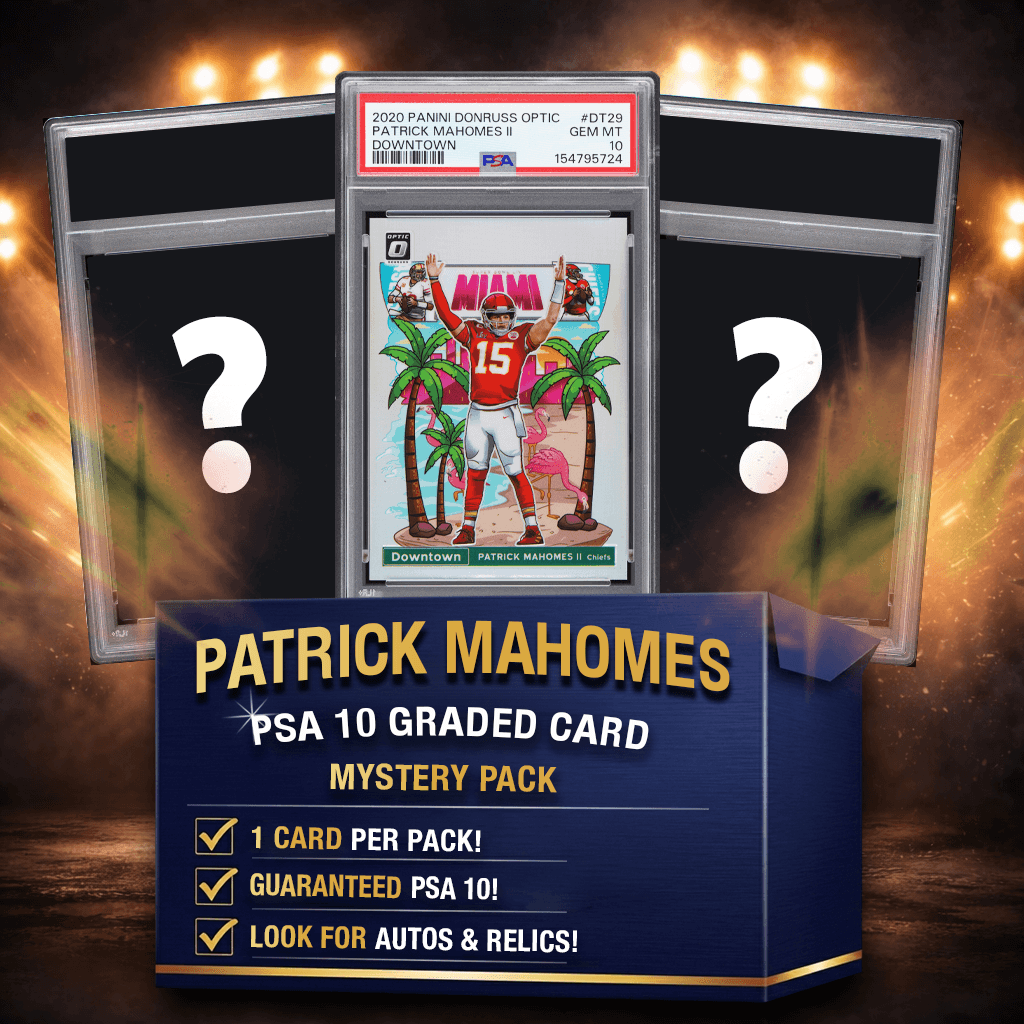 Patrick Mahomes PSA 10 Graded Football Card Mystery Pack