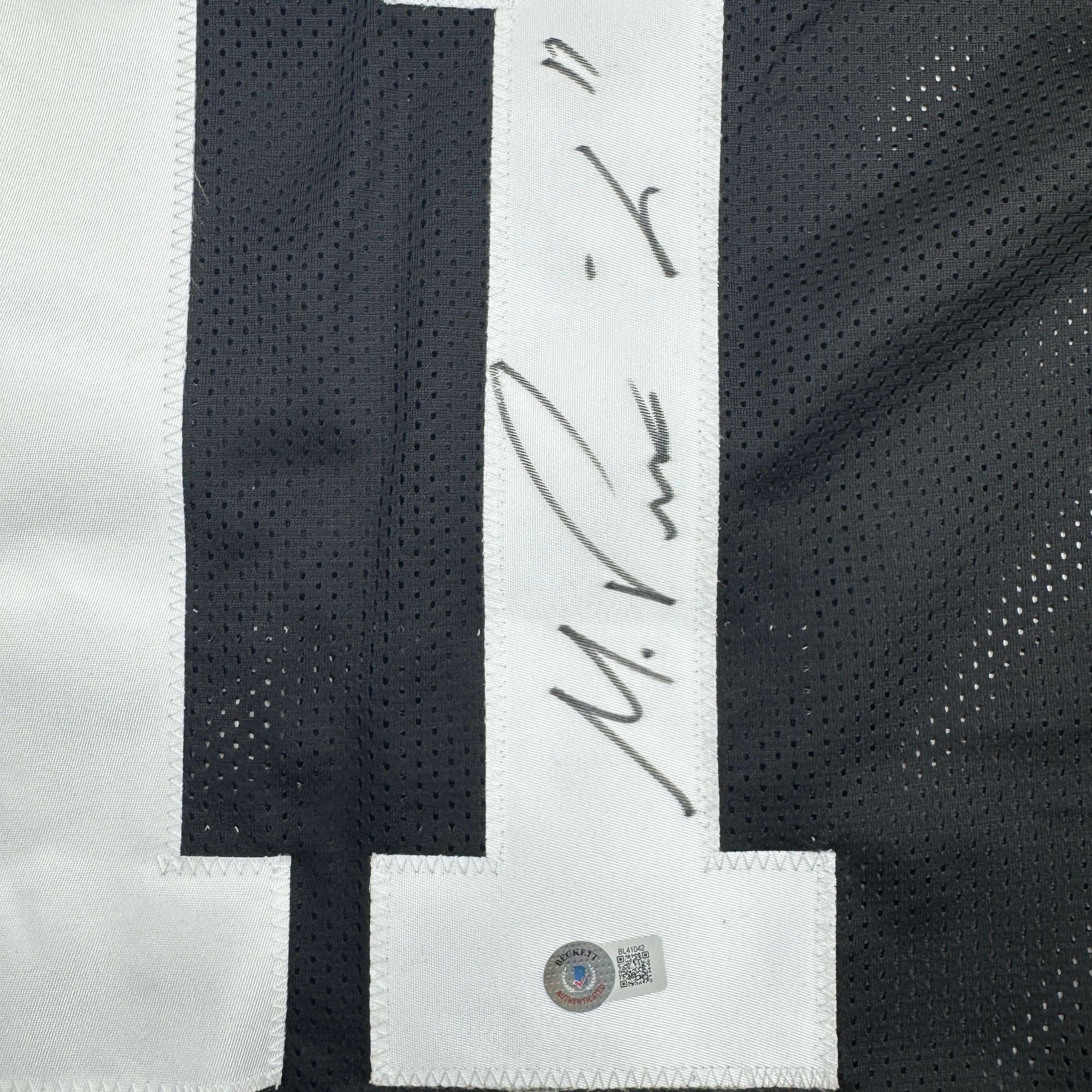 Autographed/Signed Michael Pittman Jr. Pittsburgh Black Football Jersey Beckett BAS COA