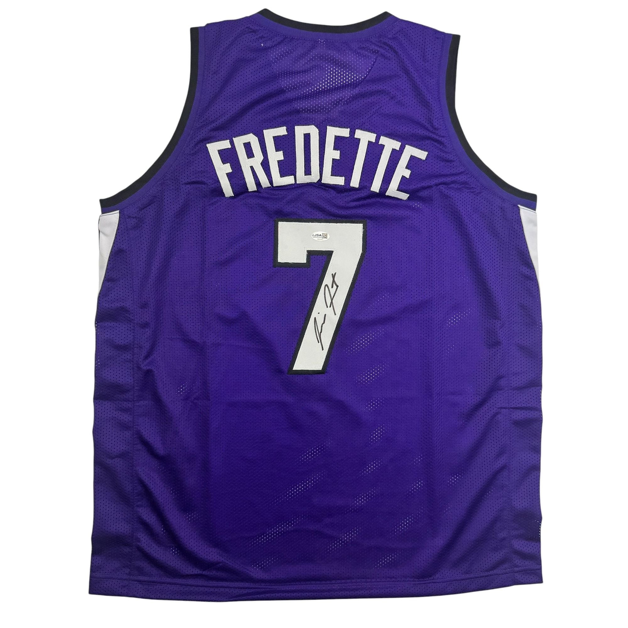 Autographed/Signed Jimmer Fredette Sacramento Purple Basketball Jersey JSA COA