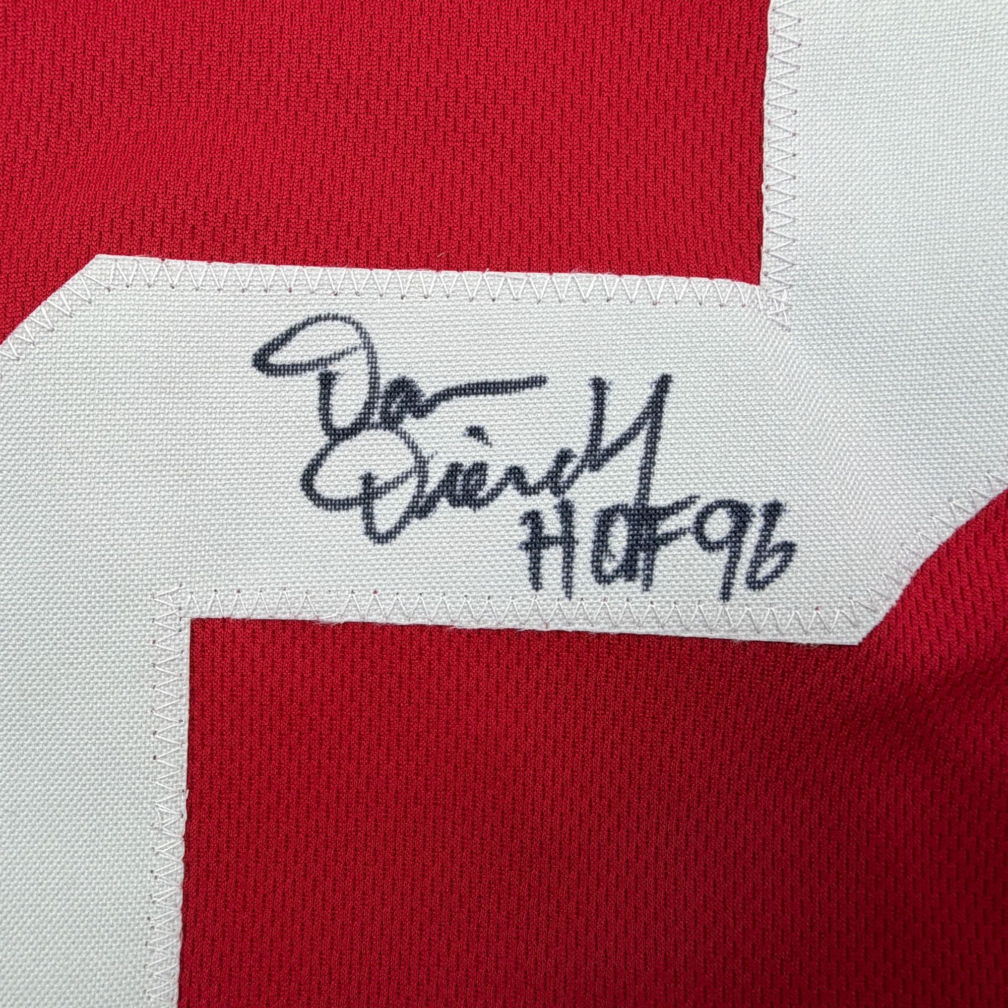 Autographed/Signed Dan Dierdorf Arizona Red Football Jersey Beckett BAS COA