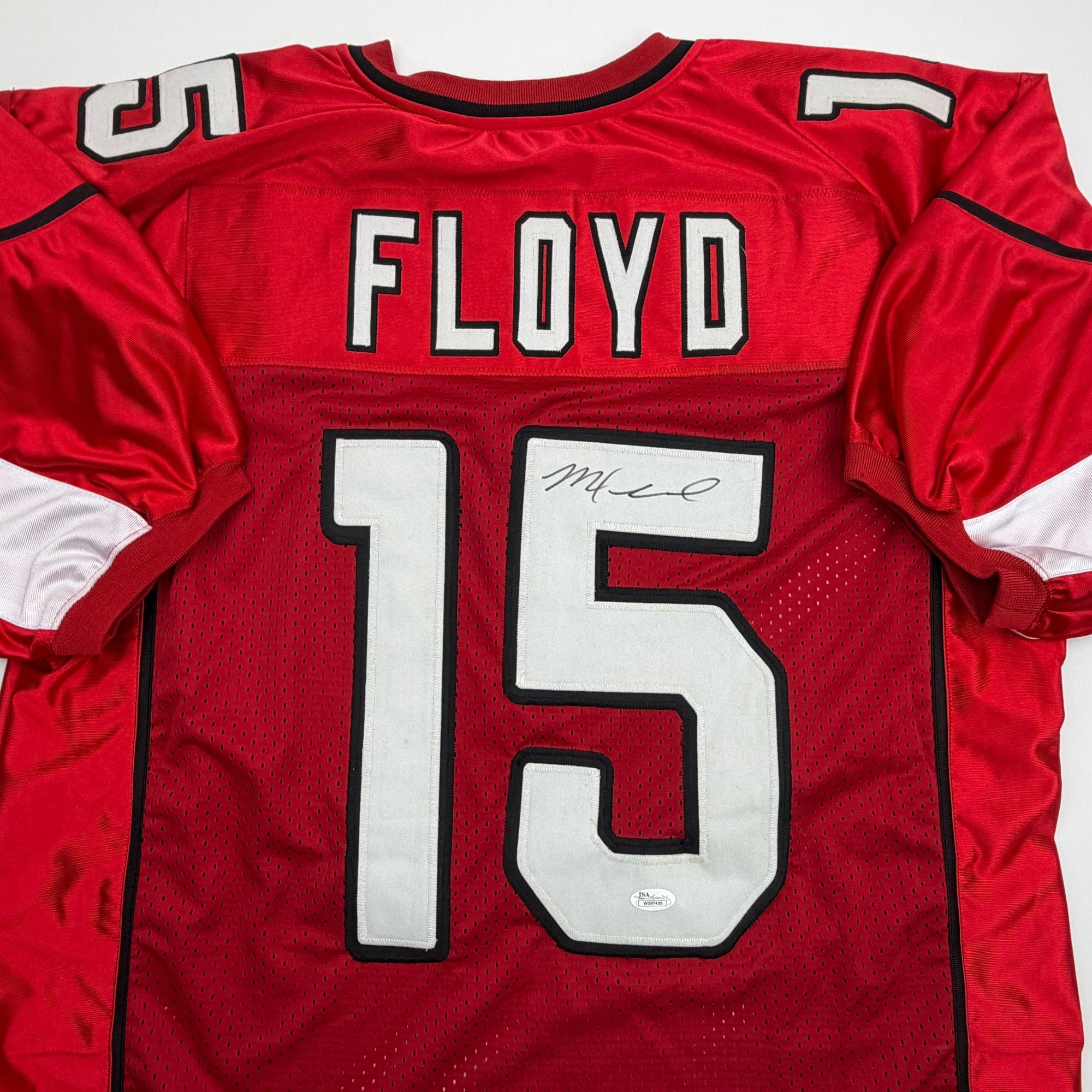 Autographed/Signed Michael Floyd Arizona Red Football Jersey JSA COA