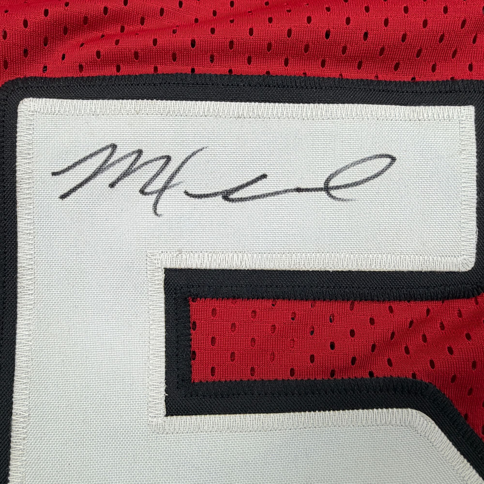 Autographed/Signed Michael Floyd Arizona Red Football Jersey JSA COA