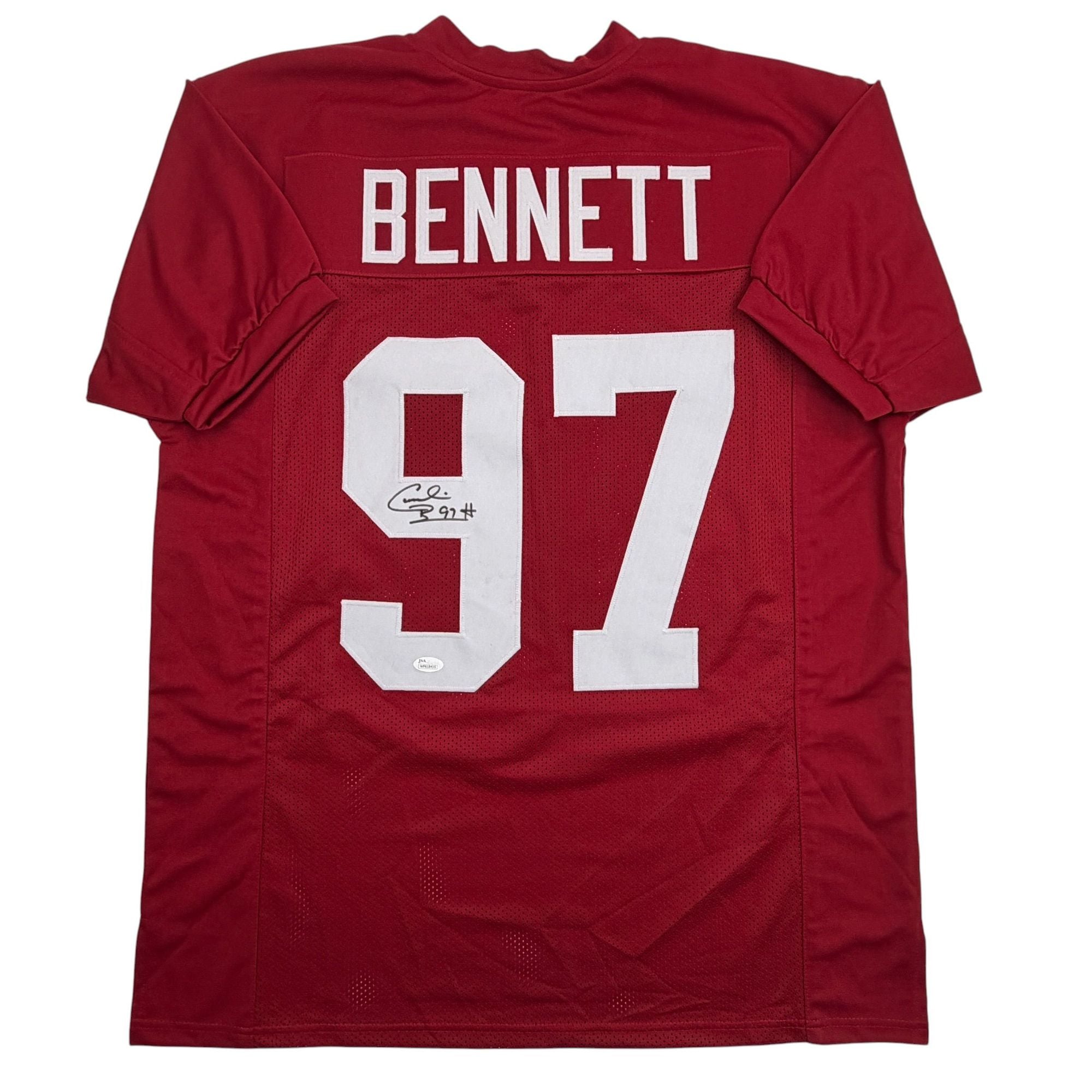 Autographed/Signed Cornelius Bennett Alabama Red College Football Jersey Beckett BAS COA