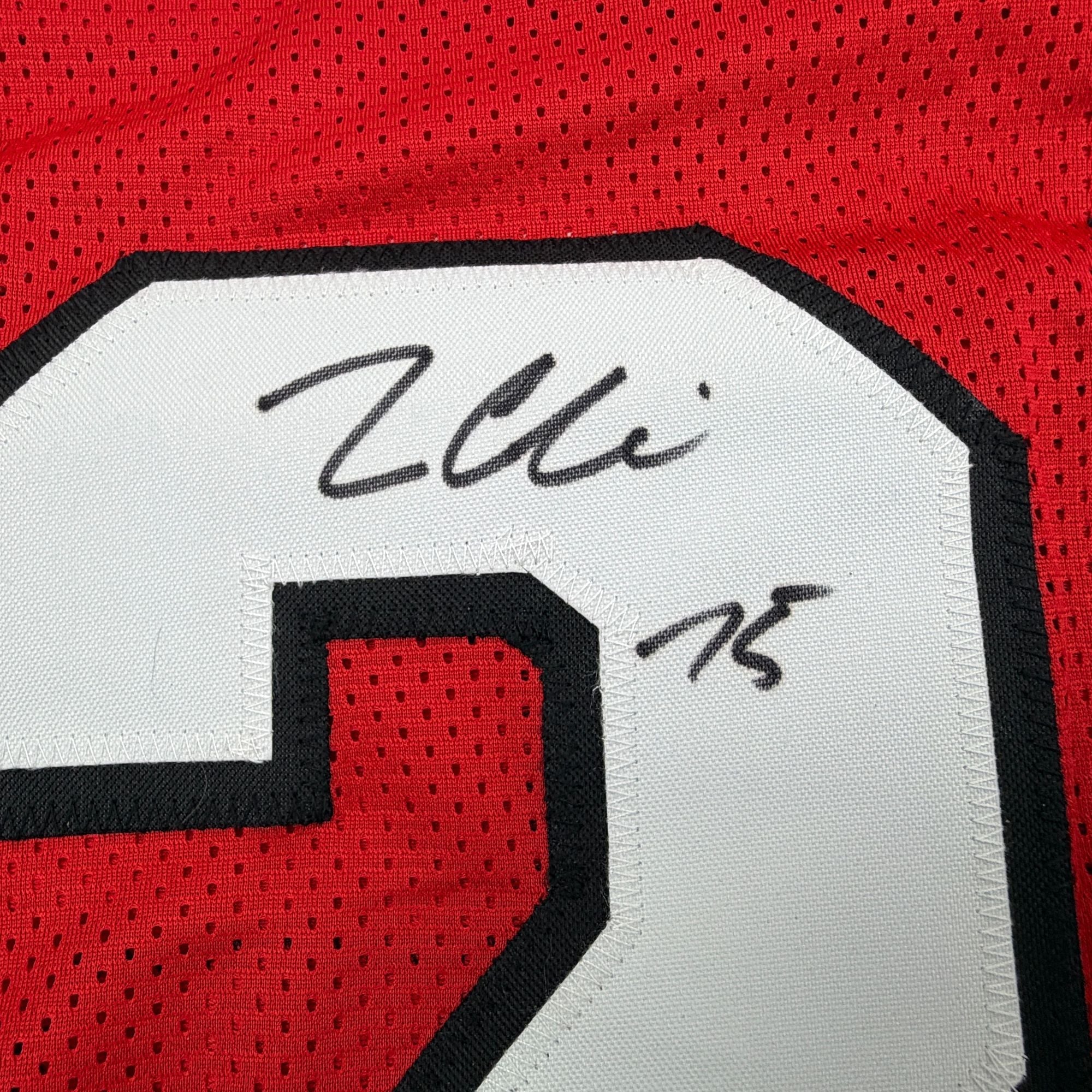 Autographed/Signed Zaven Collins Arizona Red Football Jersey Beckett BAS COA
