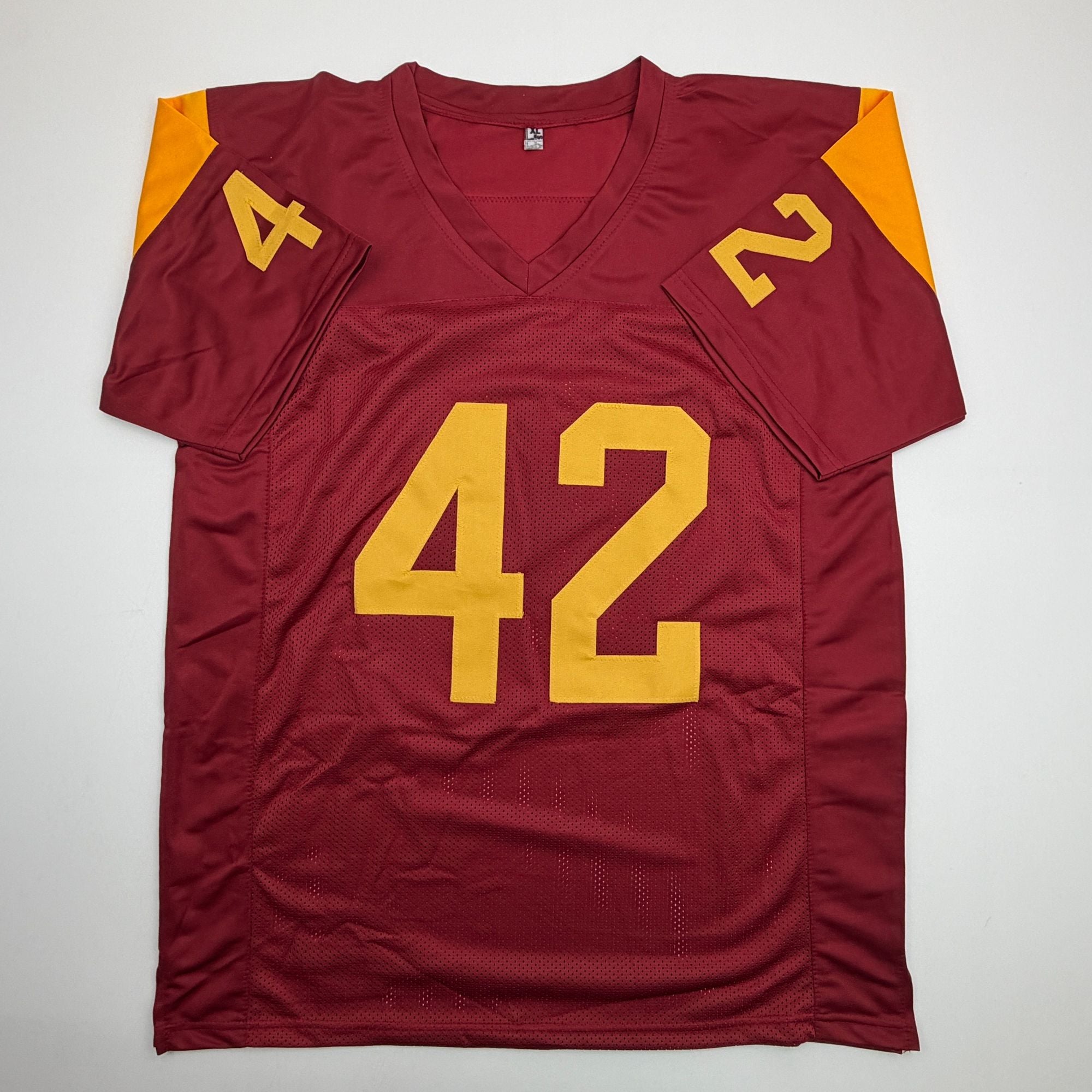 Autographed/Signed Uchenna Nwosu USC Southern Cal Red College Football Jersey Beckett BAS COA