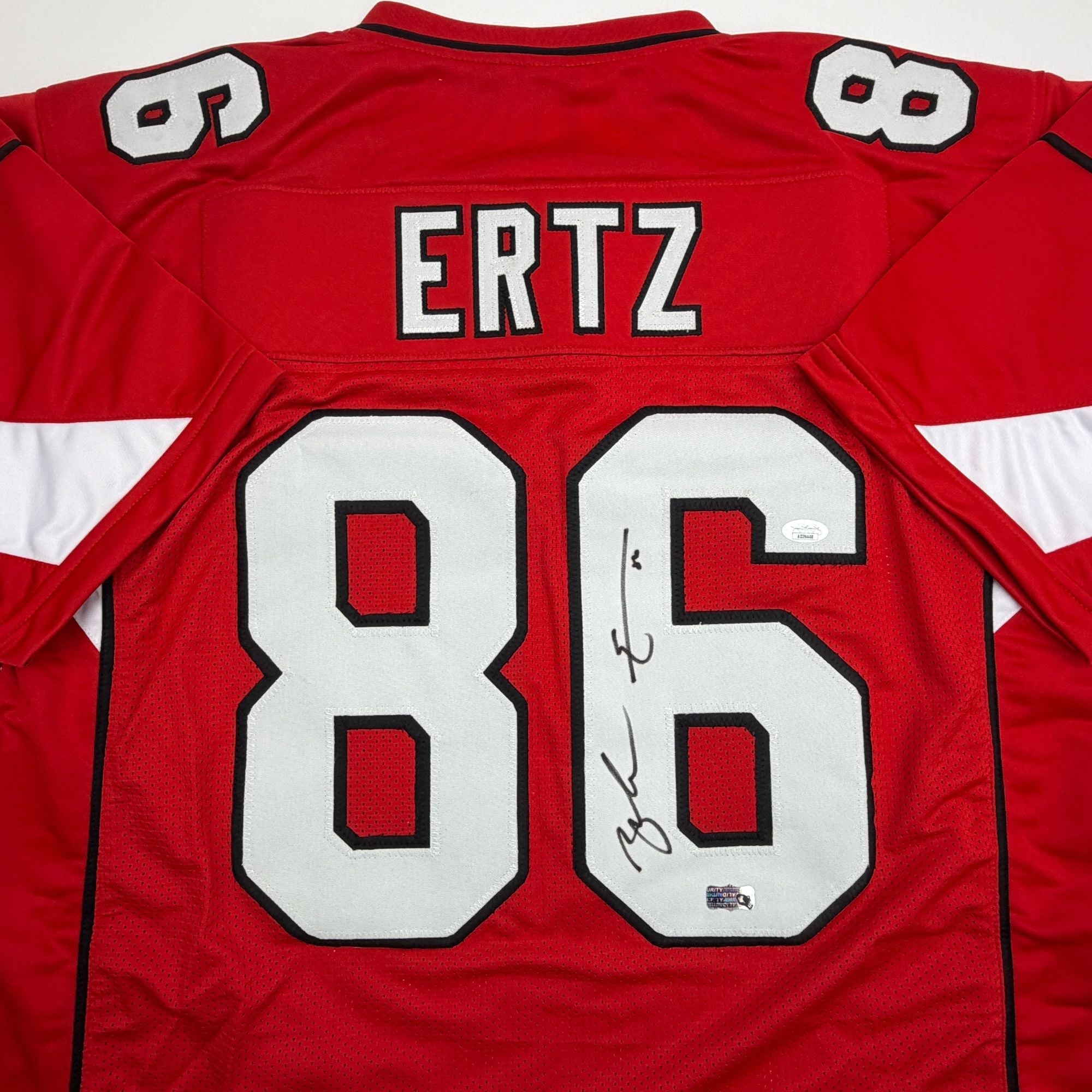 Autographed/Signed Zach Ertz Arizona Red Football Jersey JSA COA
