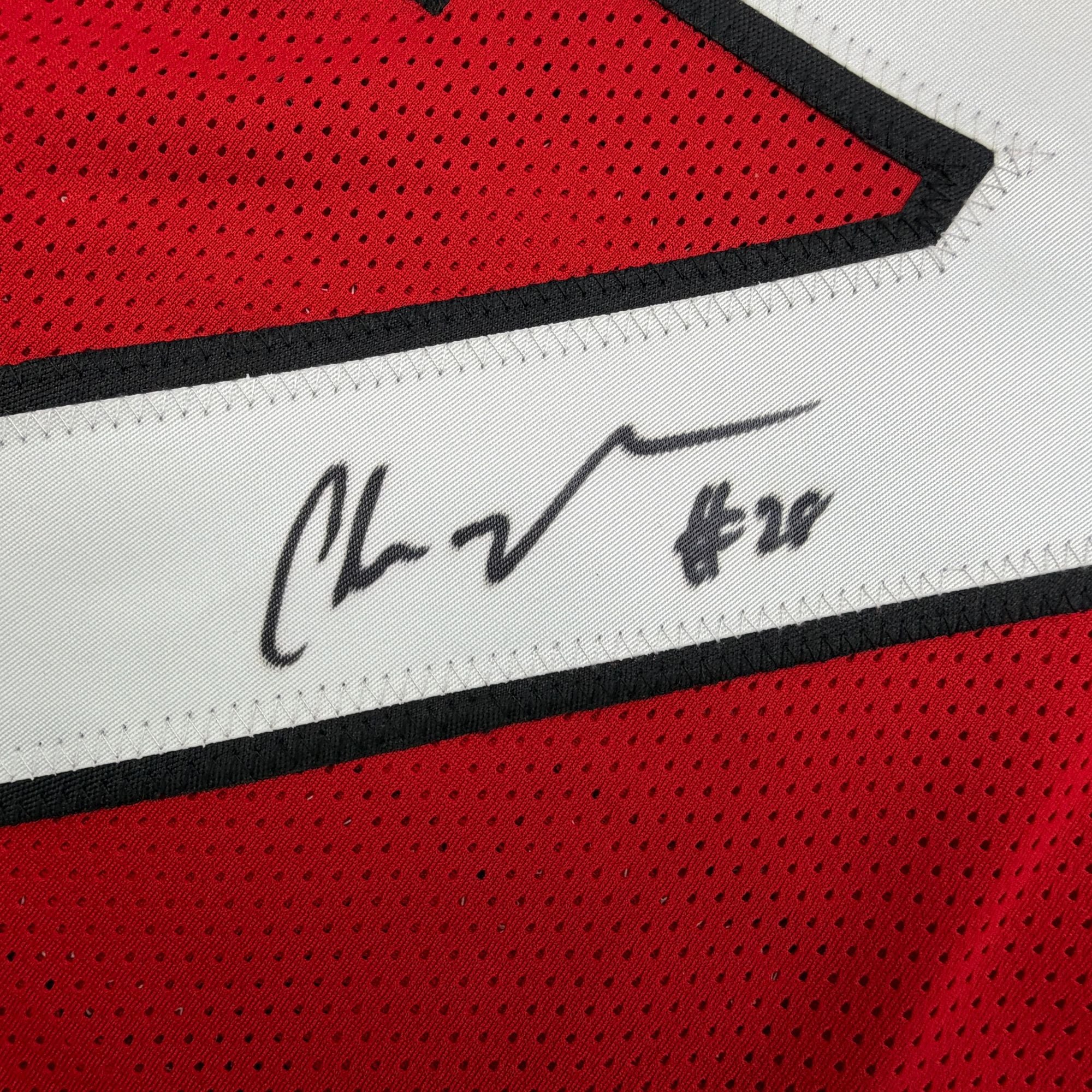 Autographed/Signed Chris Johnson Arizona Red Football Jersey JSA COA