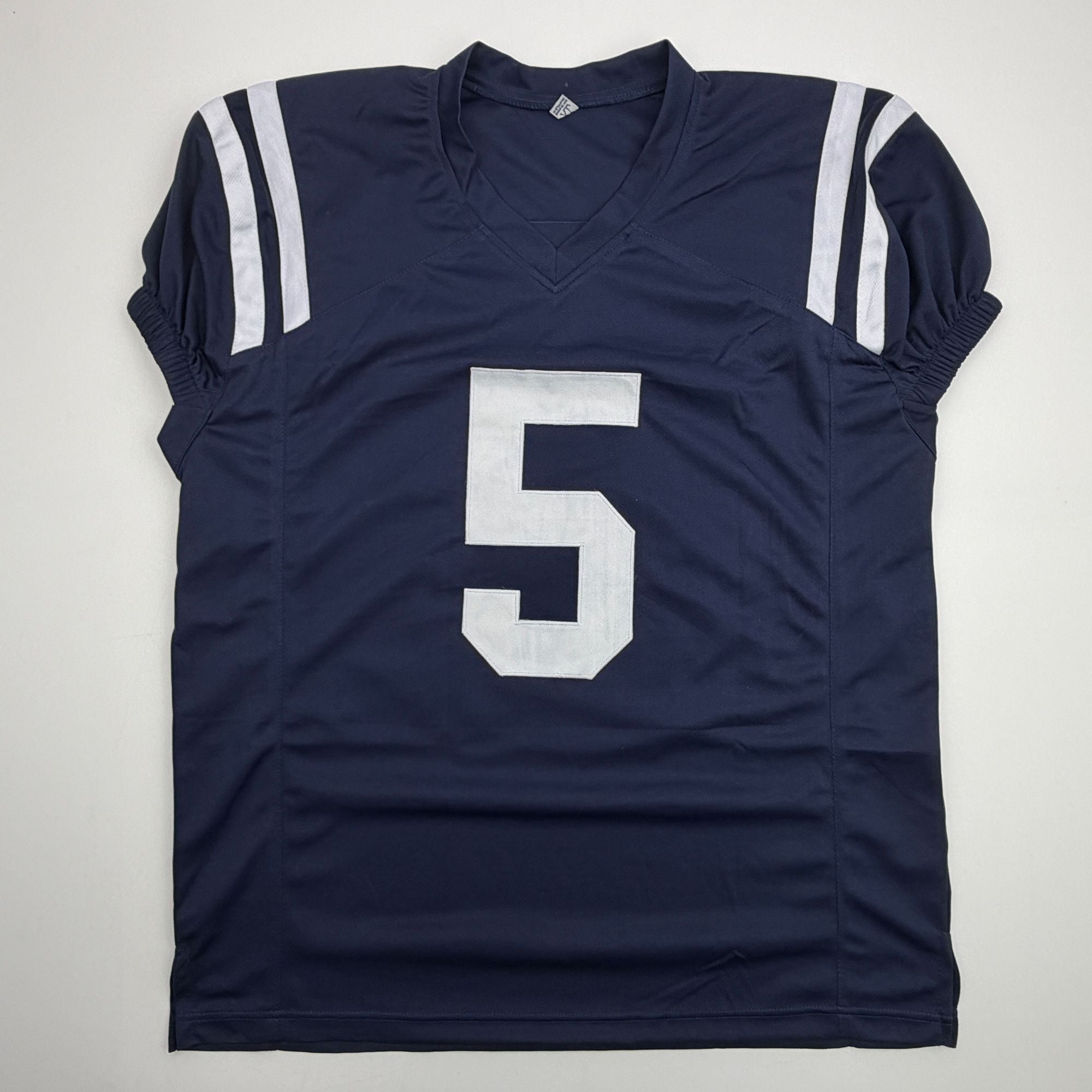 Autographed/Signed Kewan Lacy Ole Miss Blue College Football Jersey JSA COA