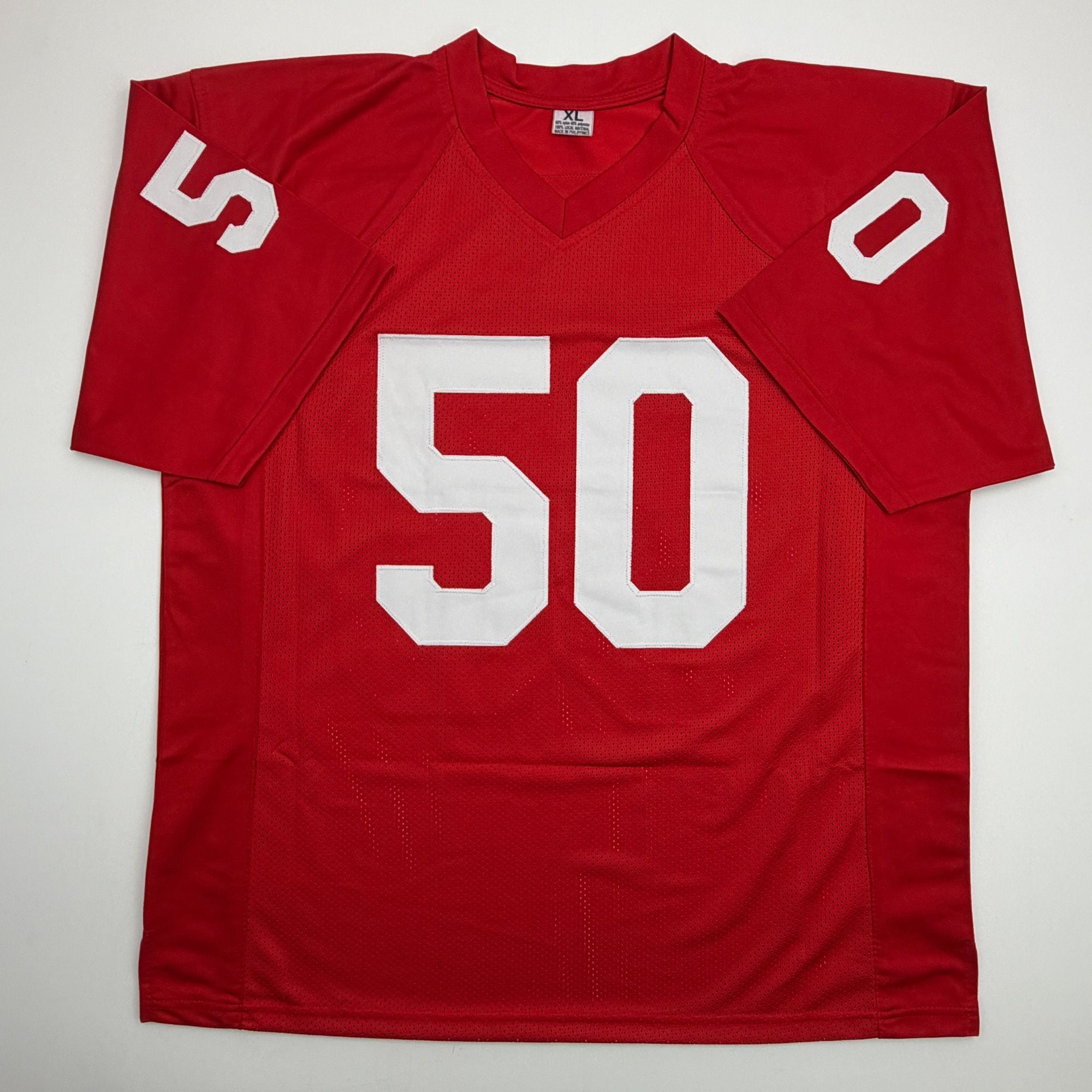 Autographed/Signed Ron Simmons Florida State FSU Red College Football Jersey Beckett BAS COA