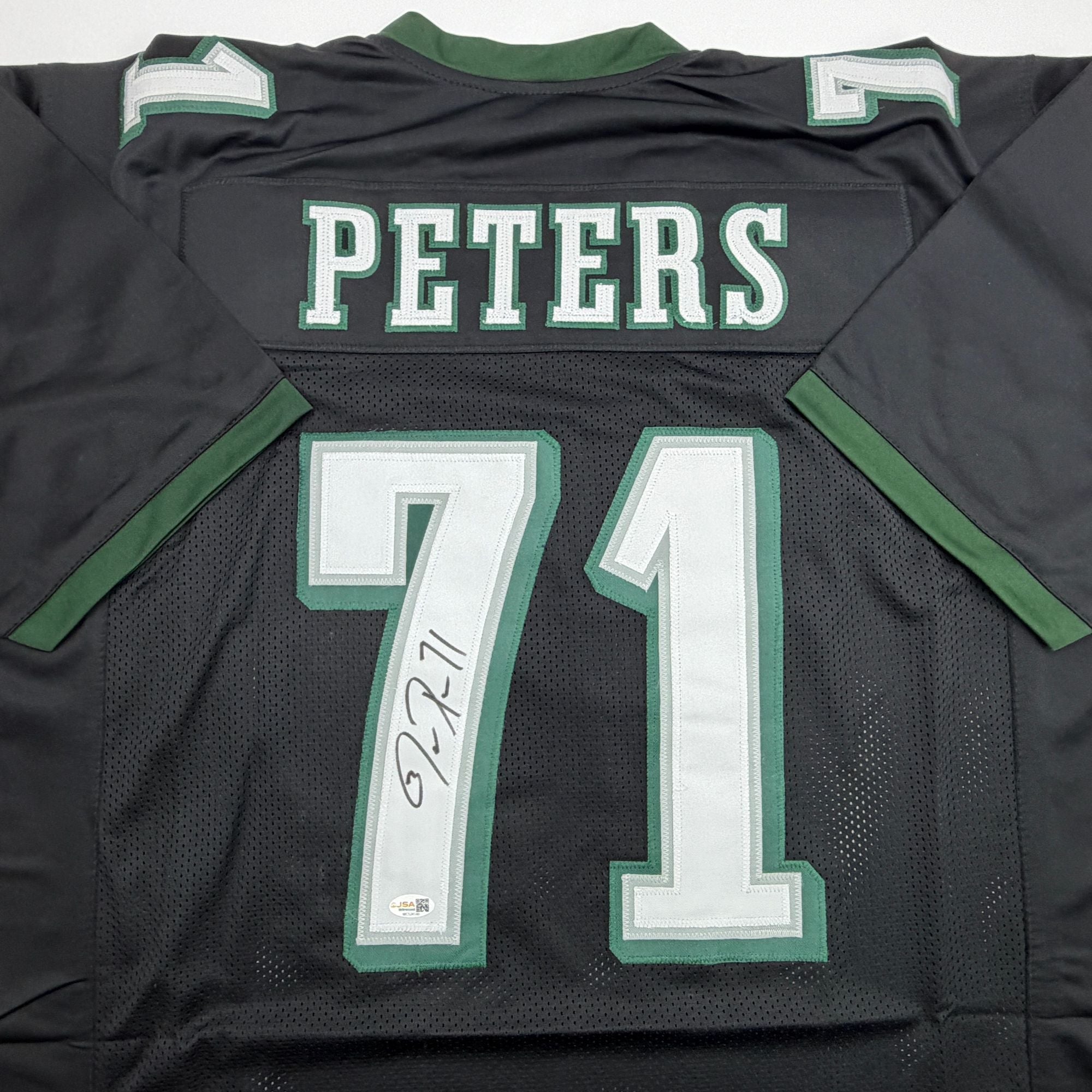 Autographed/Signed Jason Peters Philadelphia Black Football Jersey JSA COA