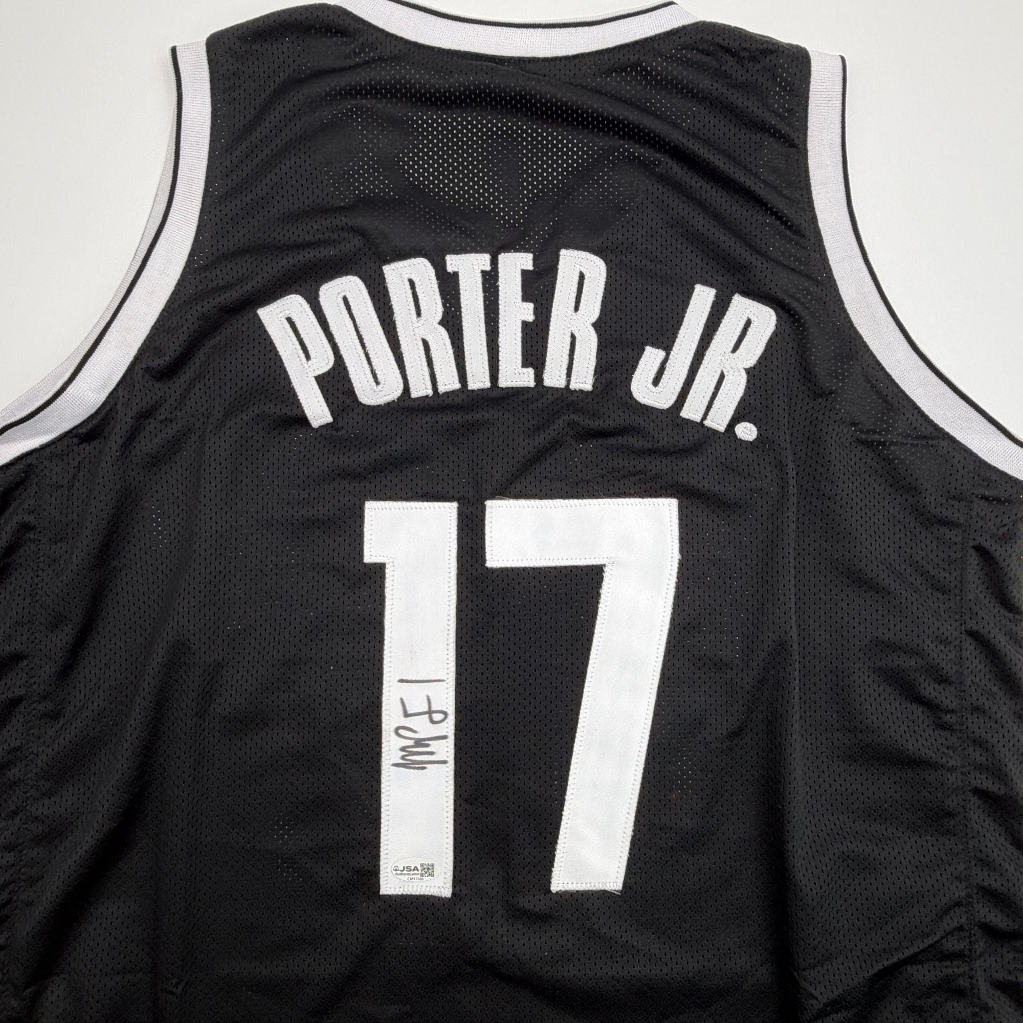 Autographed/Signed Michael Porter Jr Brooklyn Black Basketball Jersey JSA COA