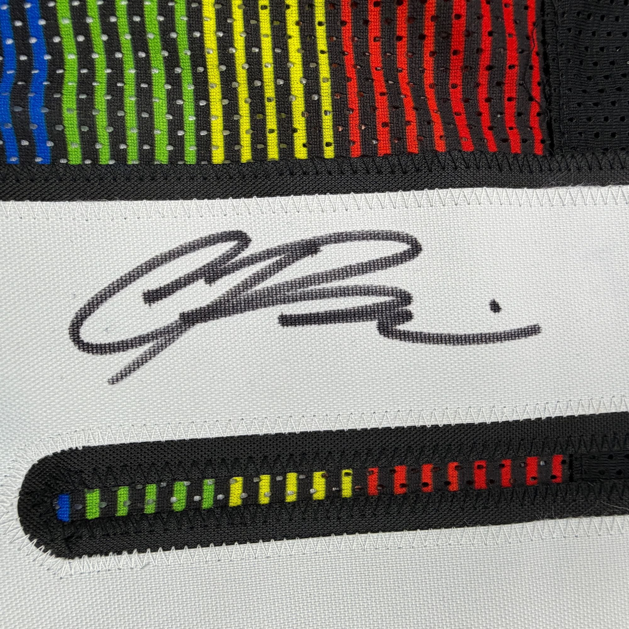 Autographed/Signed Christian Braun Denver Black Rainbow Basketball Jersey Beckett BAS COA