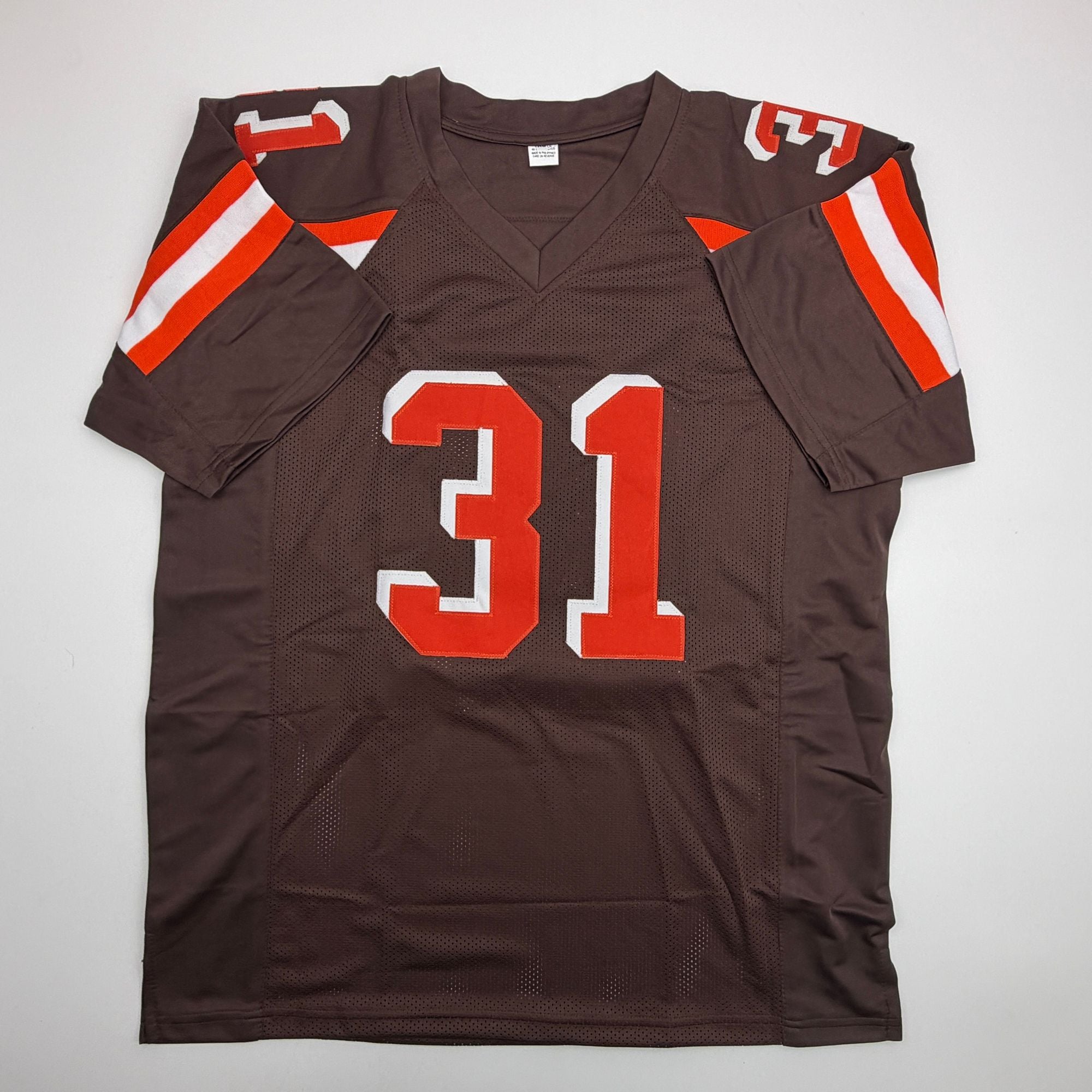 Autographed/Signed Donte Whitner Cleveland Brown Football Jersey Beckett BAS COA