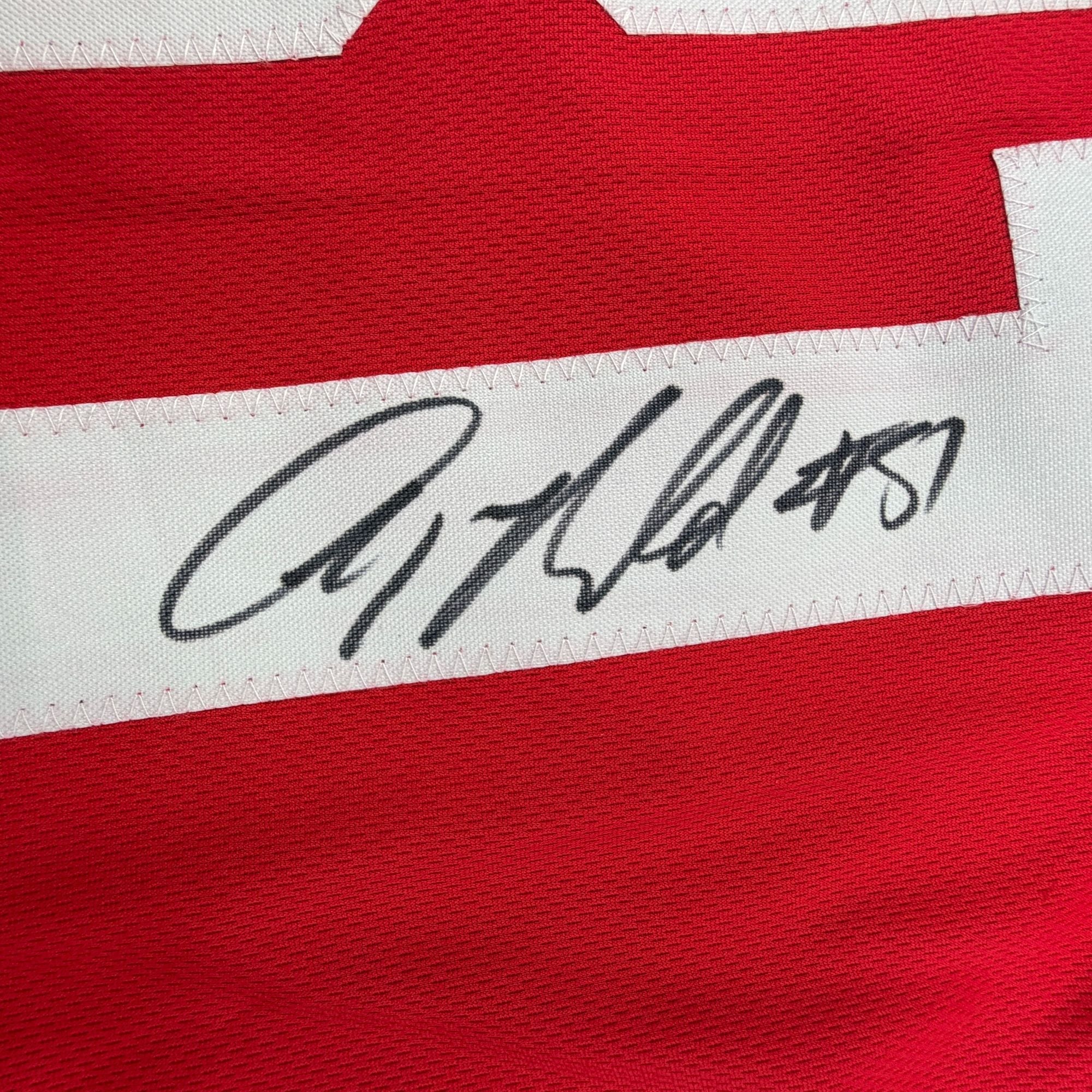 Autographed/Signed Anquan Boldin San Francisco Red Football Jersey JSA COA