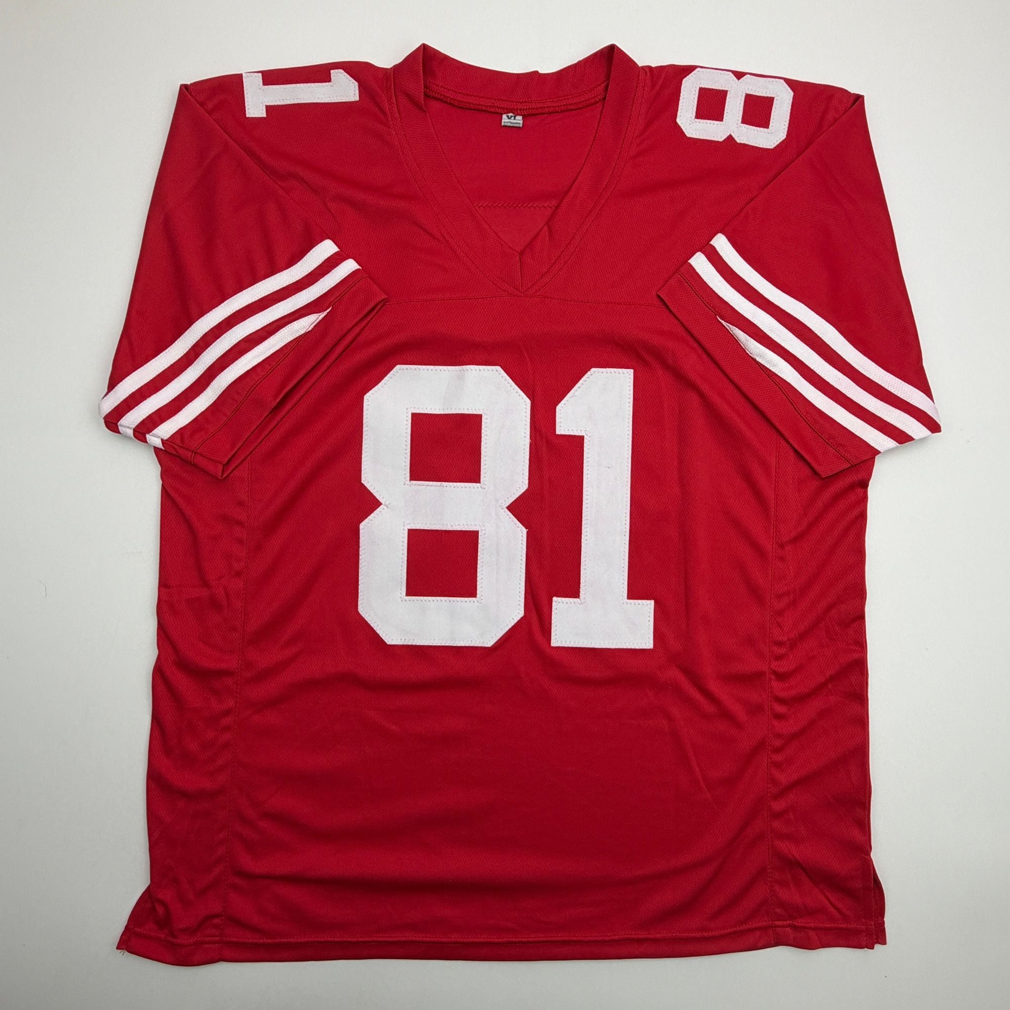 Autographed/Signed Anquan Boldin San Francisco Red Football Jersey JSA COA
