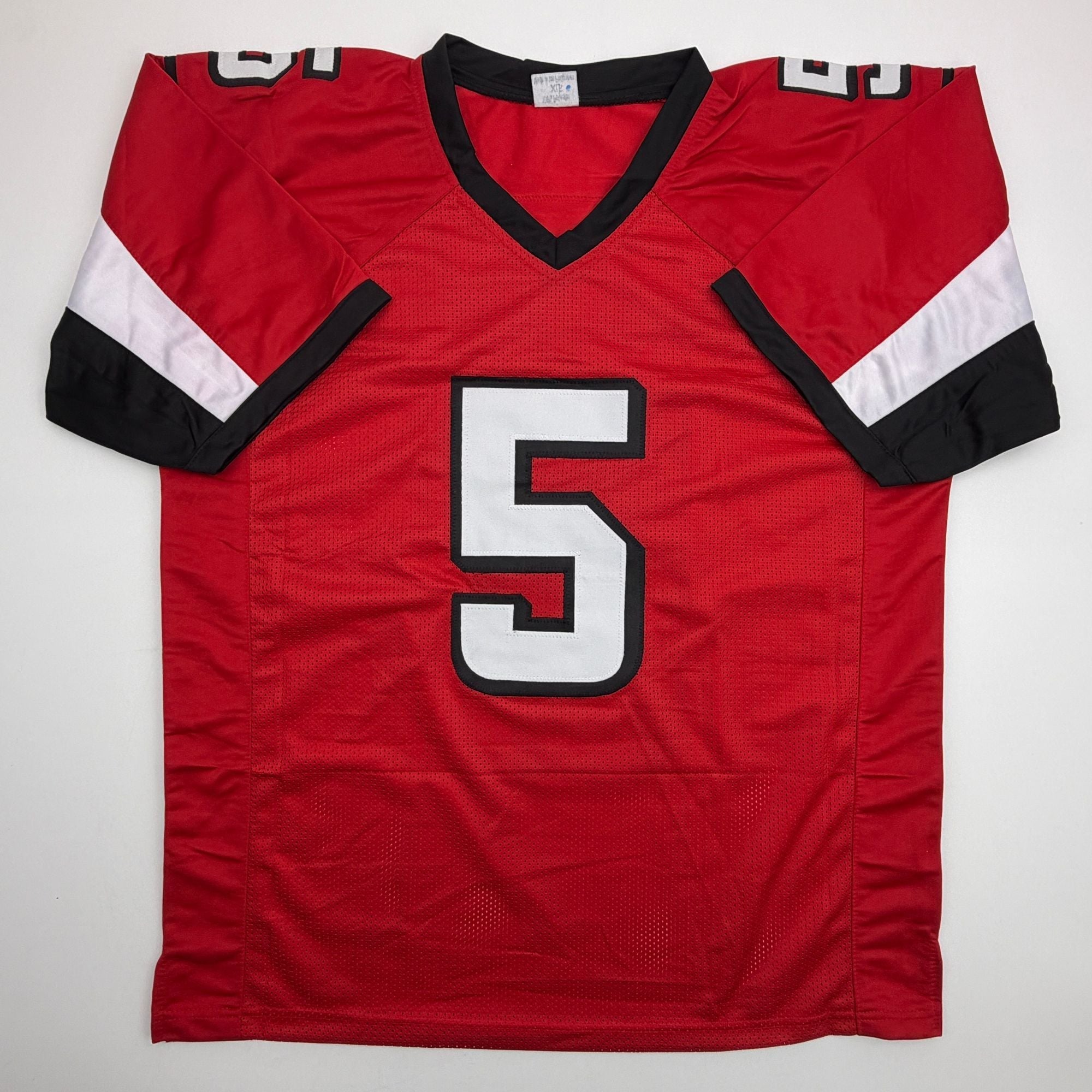 Autographed/Signed Morten Andersen Atlanta Red Football Jersey JSA COA