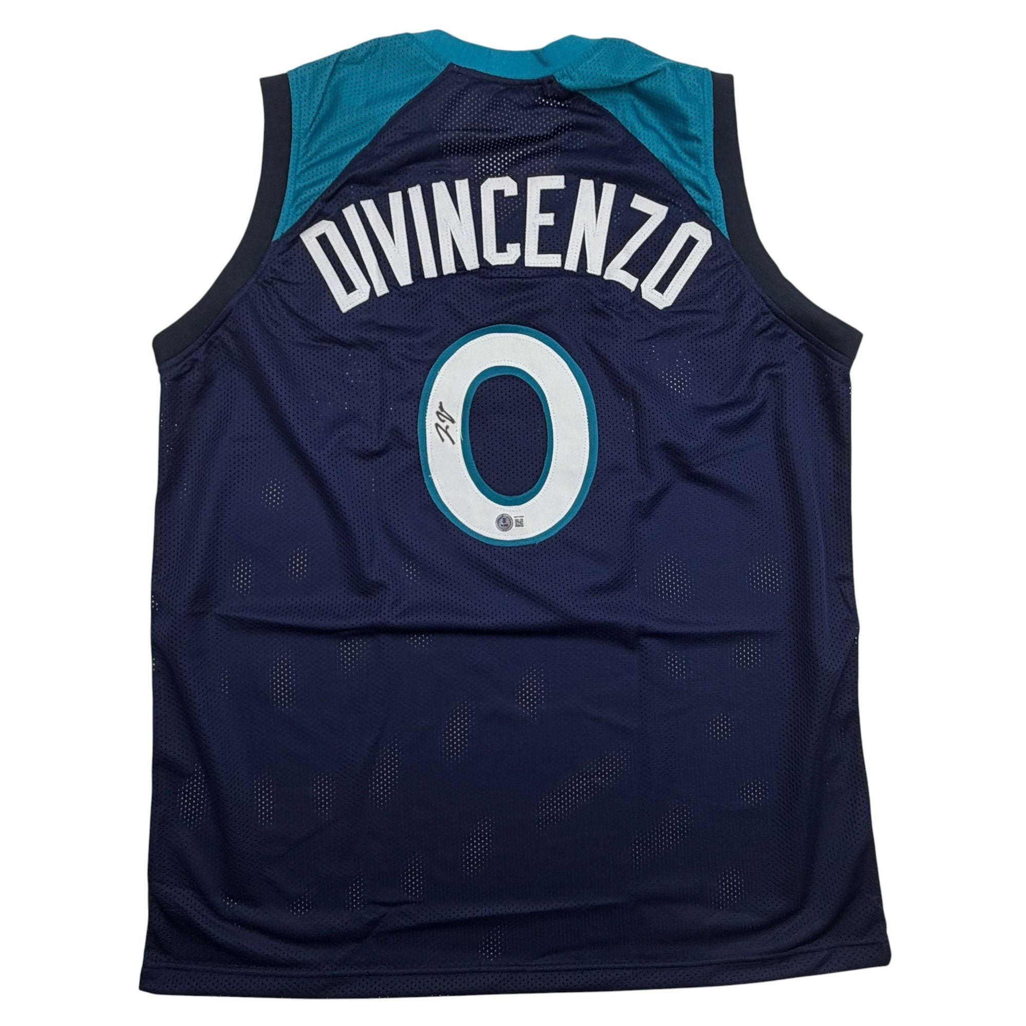 Autographed/Signed Donte Divincenzo Minnesota Blue Basketball Jersey Beckett BAS COA