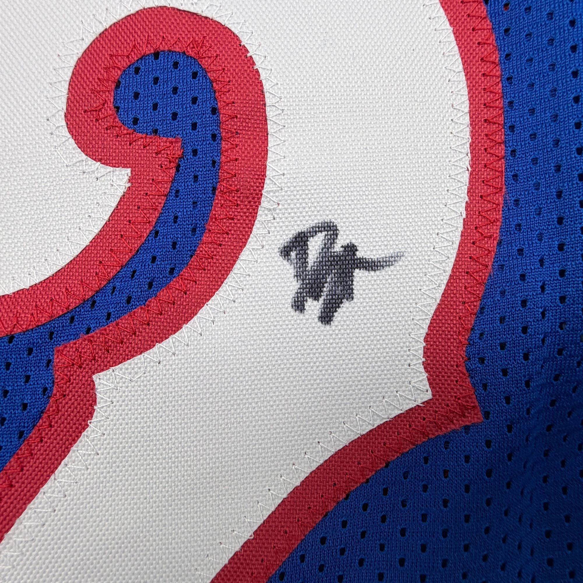 Autographed/Signed Darryn Peterson Kansas Blue College Basketball Jersey Beckett BAS COA