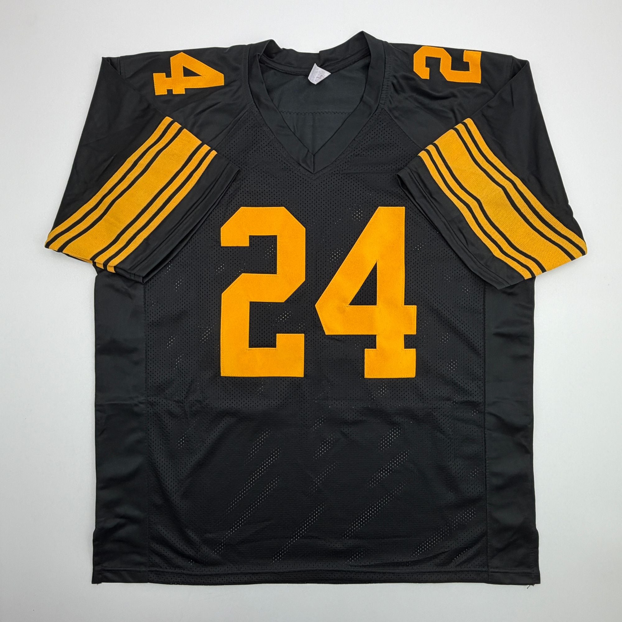 Autographed/Signed JT Thomas Pittsburgh Black Color Rush Football Jersey Beckett BAS COA