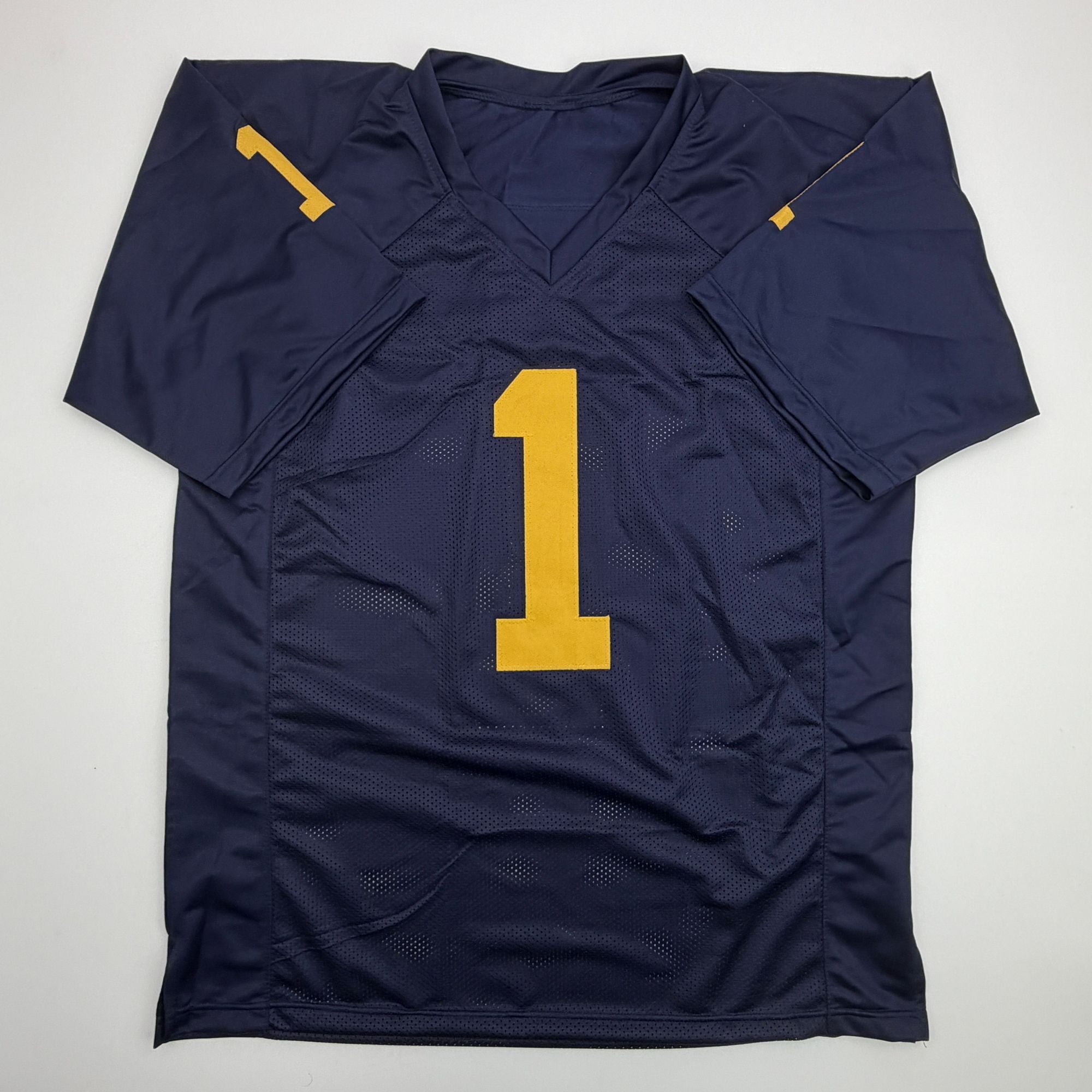 Autographed/Signed Braylon Edwards Michigan Blue College Football Jersey Beckett BAS COA