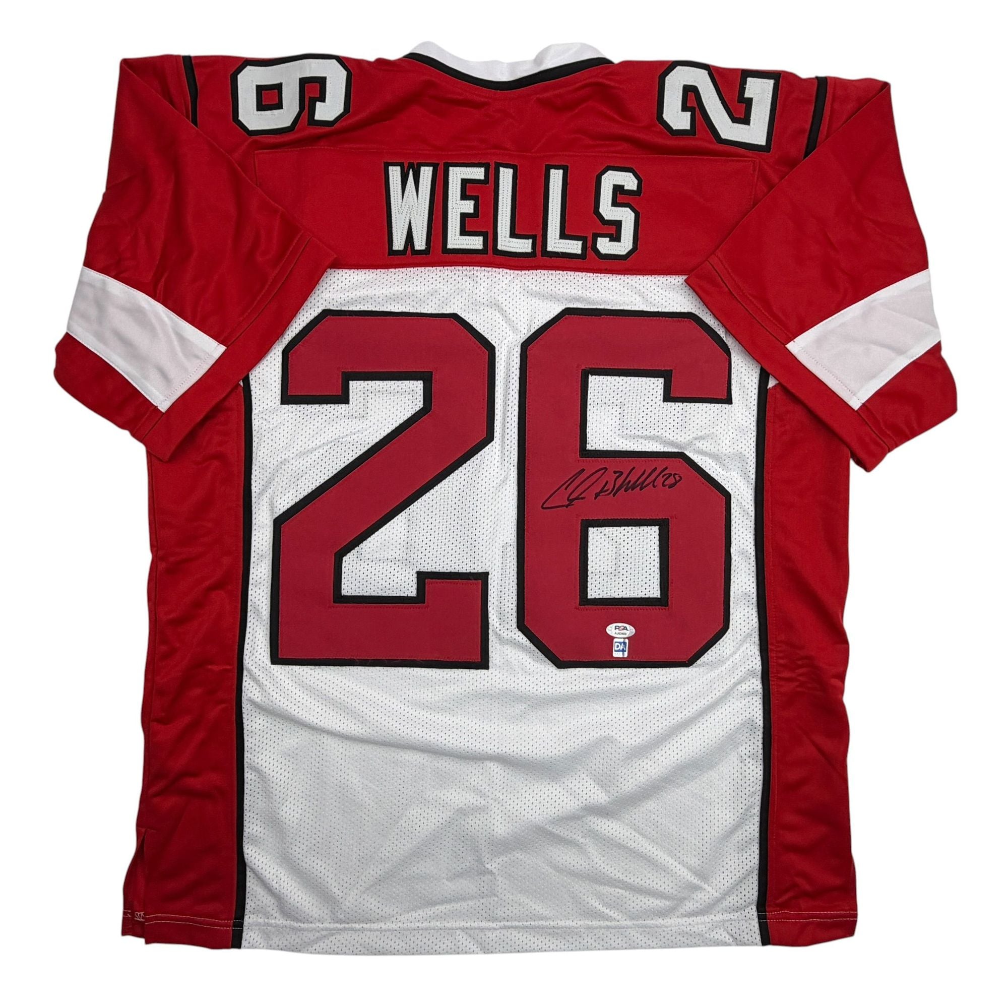 Autographed/Signed Chris Beanie Wells Arizona White Football Jersey PSA/DNA COA