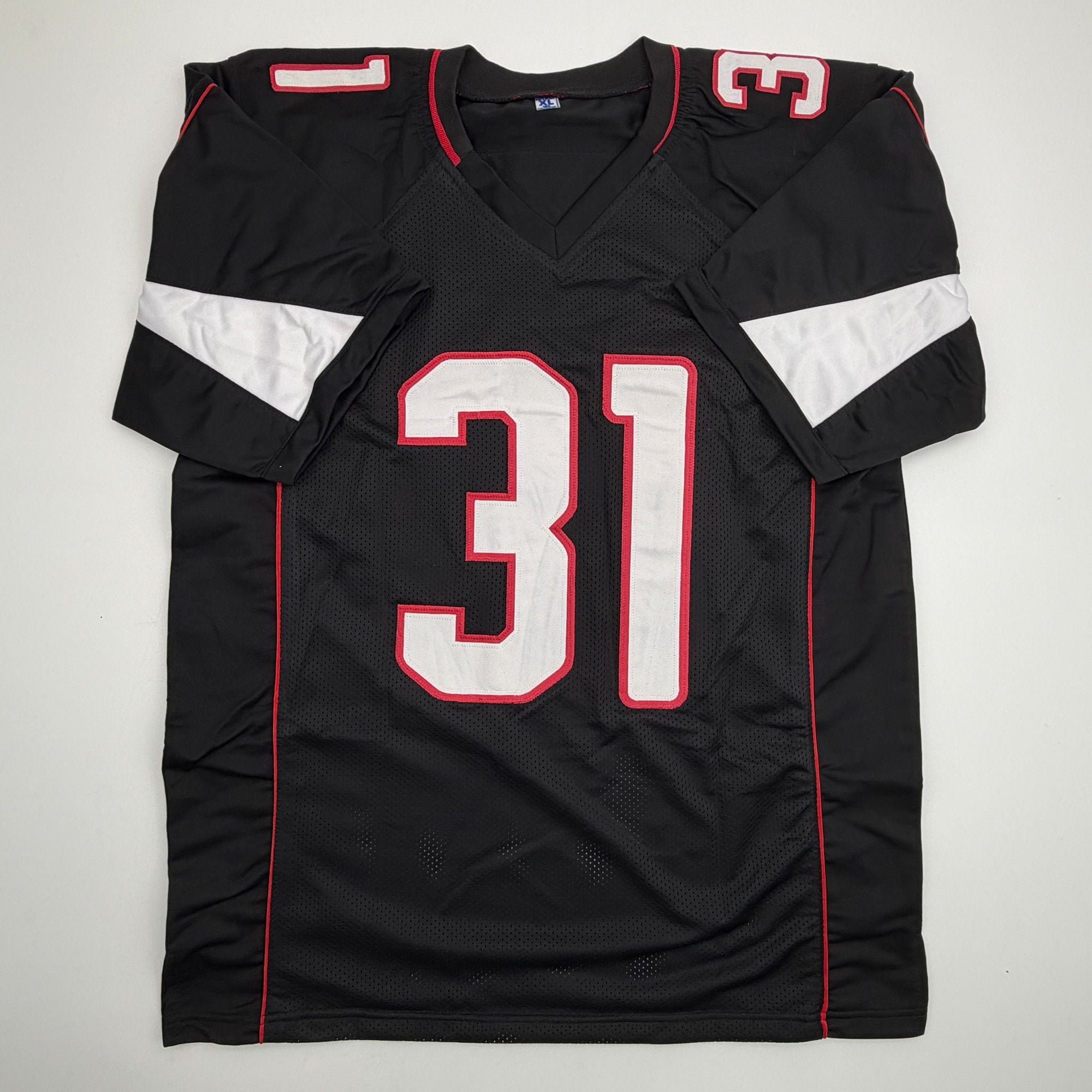 Autographed/Signed David Johnson Arizona Black Football Jersey Beckett BAS COA