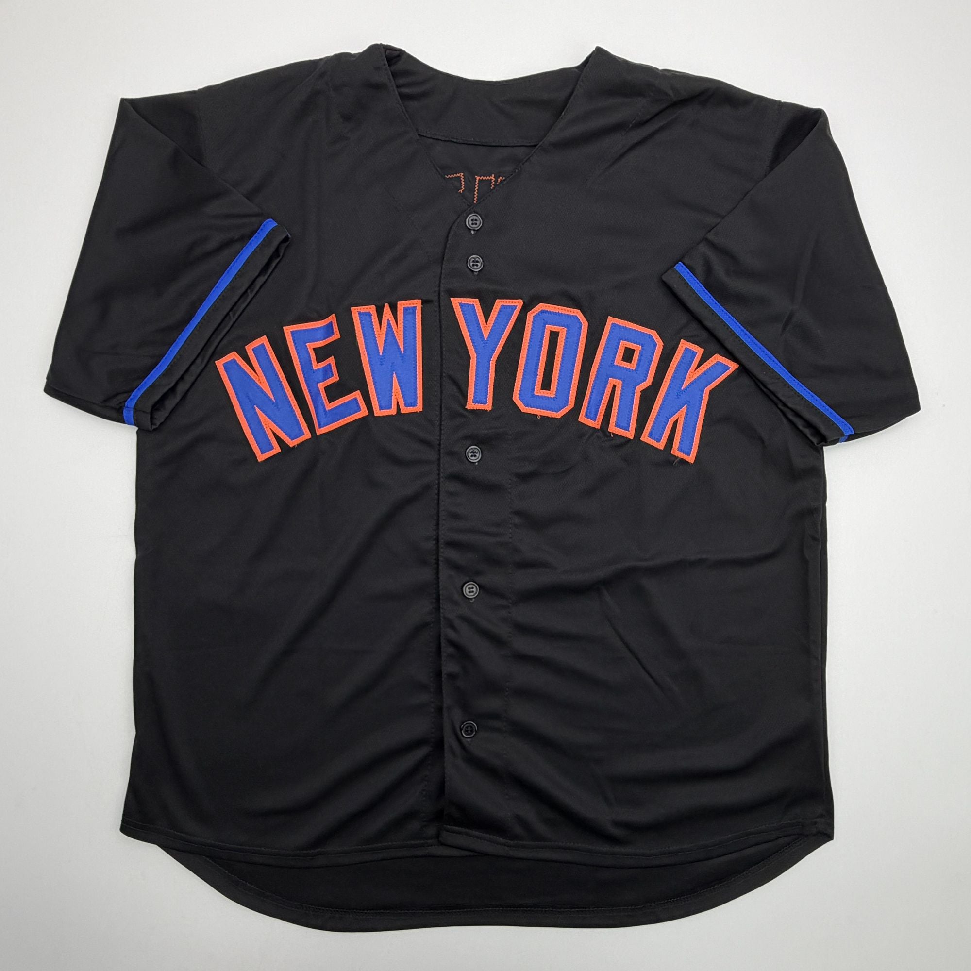 Autographed/Signed Mark Vientos New York Black Baseball Jersey Beckett BAS COA