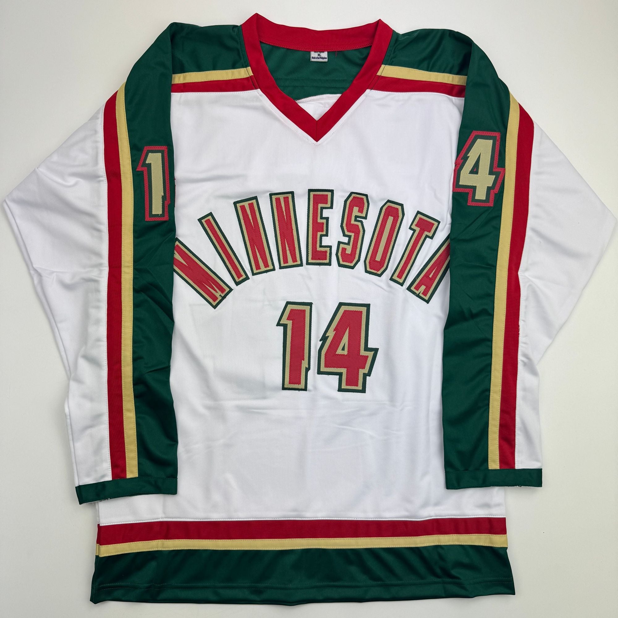 Autographed/Signed Joel Eriksson Ek Minnesota White 25th Anniversary Hockey Jersey Beckett BAS COA