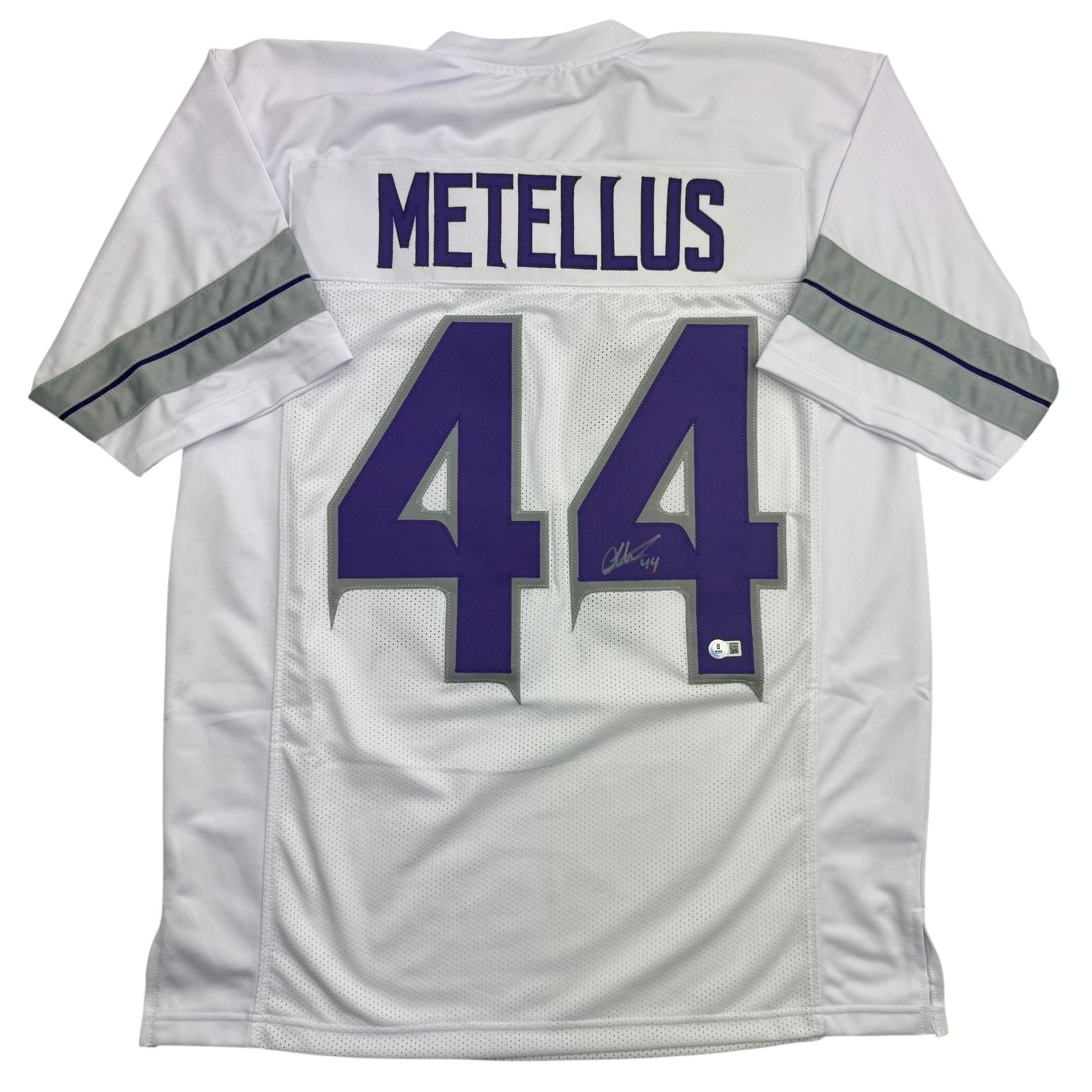 Autographed/Signed Josh Metellus Minnesota White Alternate Football Jersey Beckett BAS COA