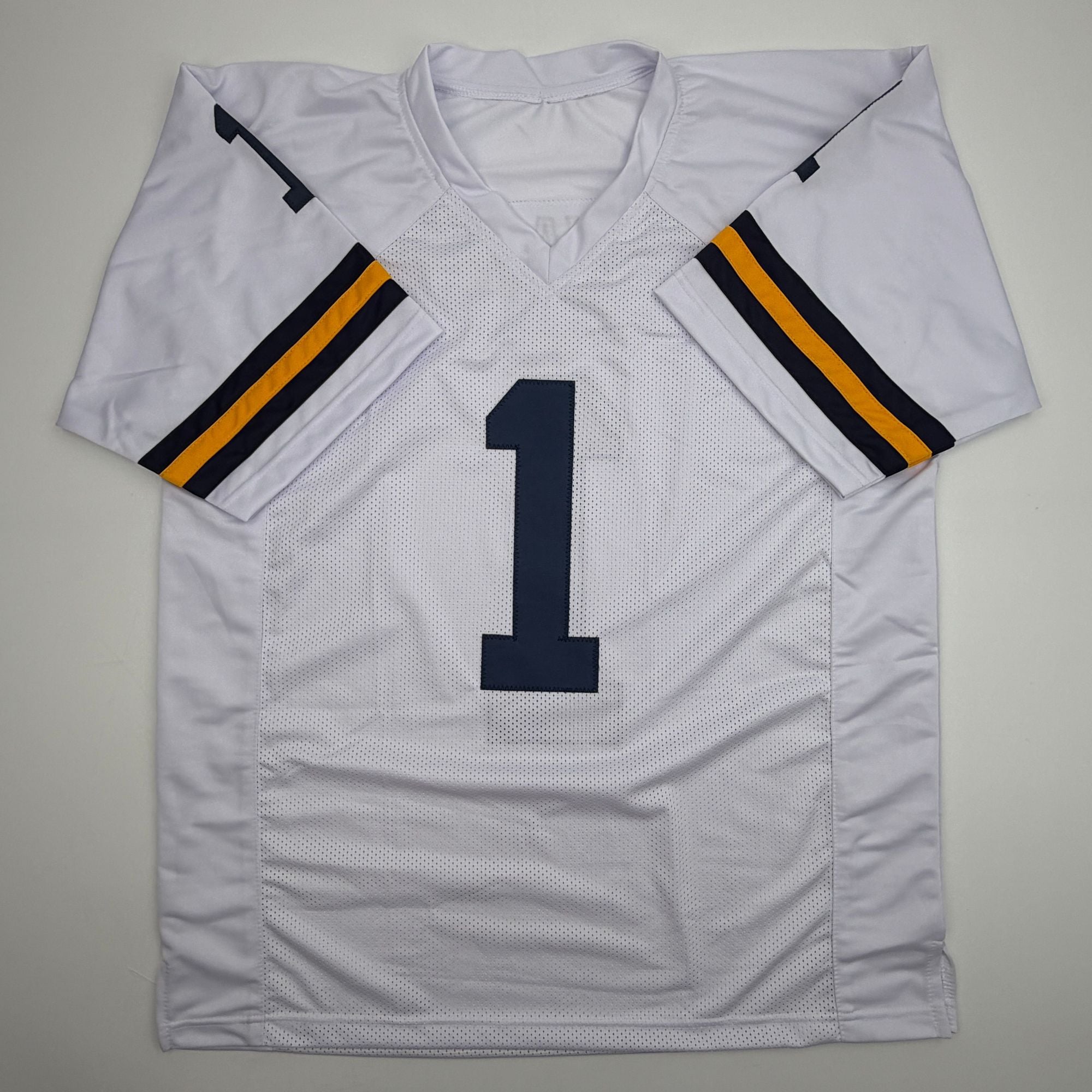 Autographed/Signed Braylon Edwards Michigan White College Football Jersey Beckett BAS COA