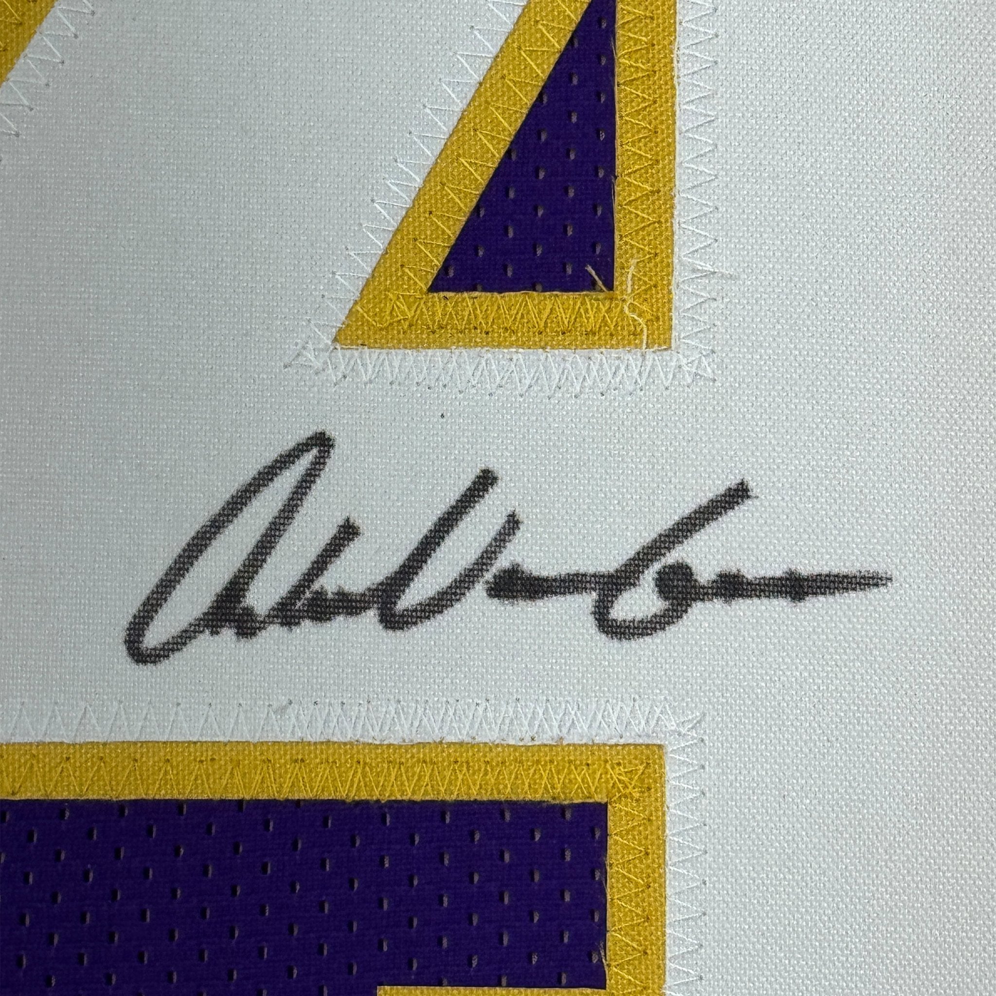 Framed Autographed/Signed Andrew Van Ginkel 35x39 Minnesota Purple Football Jersey JSA COA #2