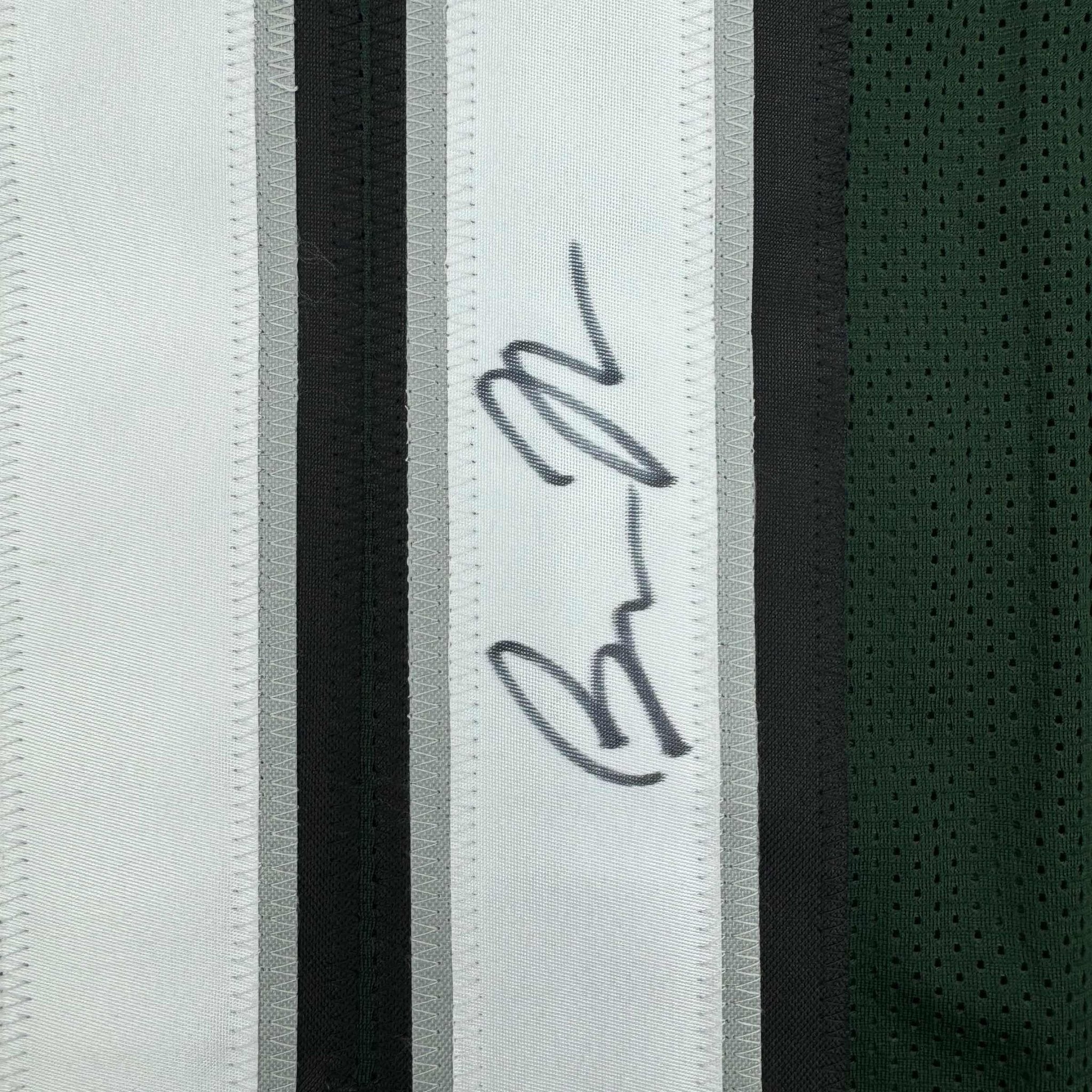 Framed Autographed/Signed Bryce Huff 35x39 Philadelphia Green Football Jersey JSA COA