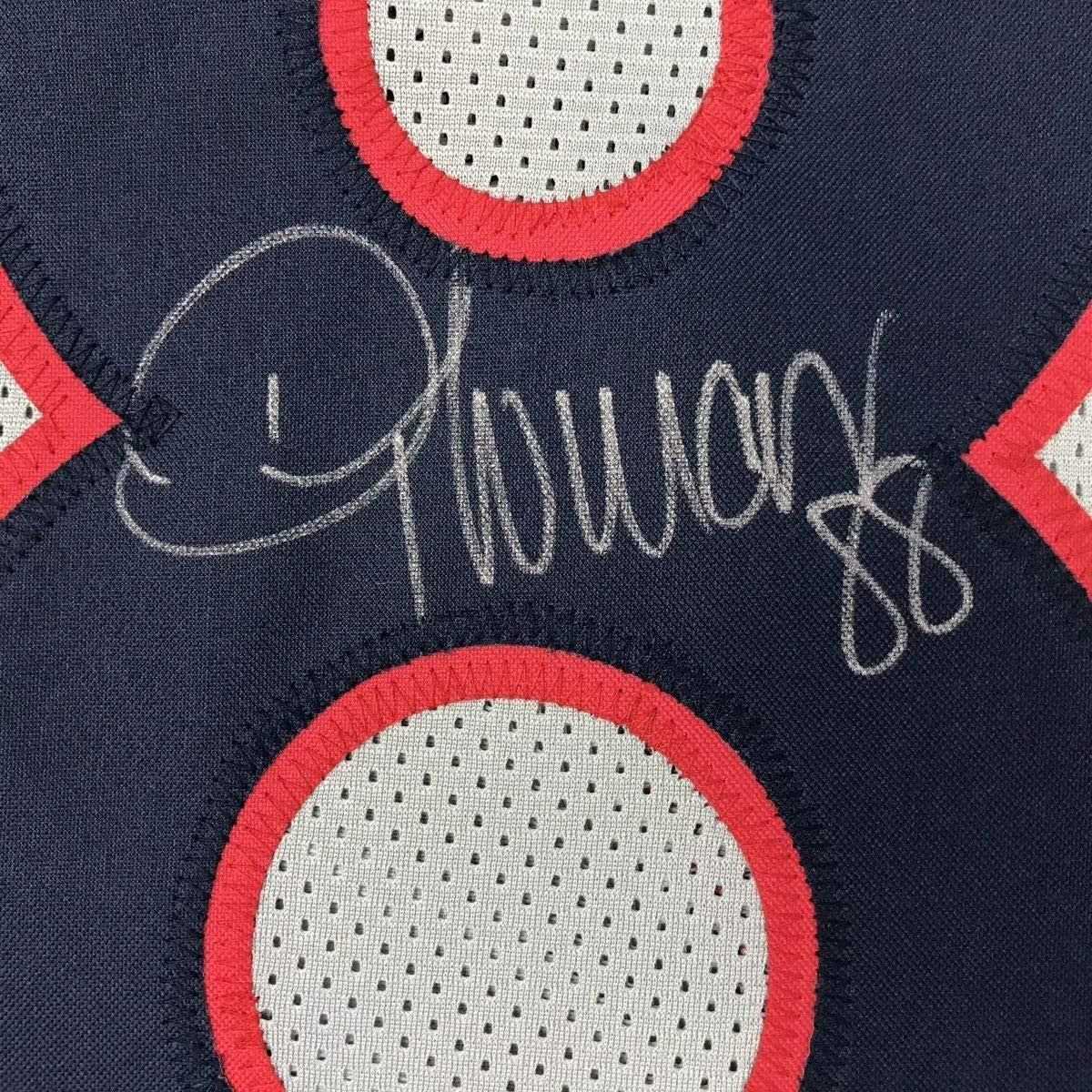 Framed Autographed/Signed Demaryius Thomas 35x39 Houston Grey Football Jersey JSA COA