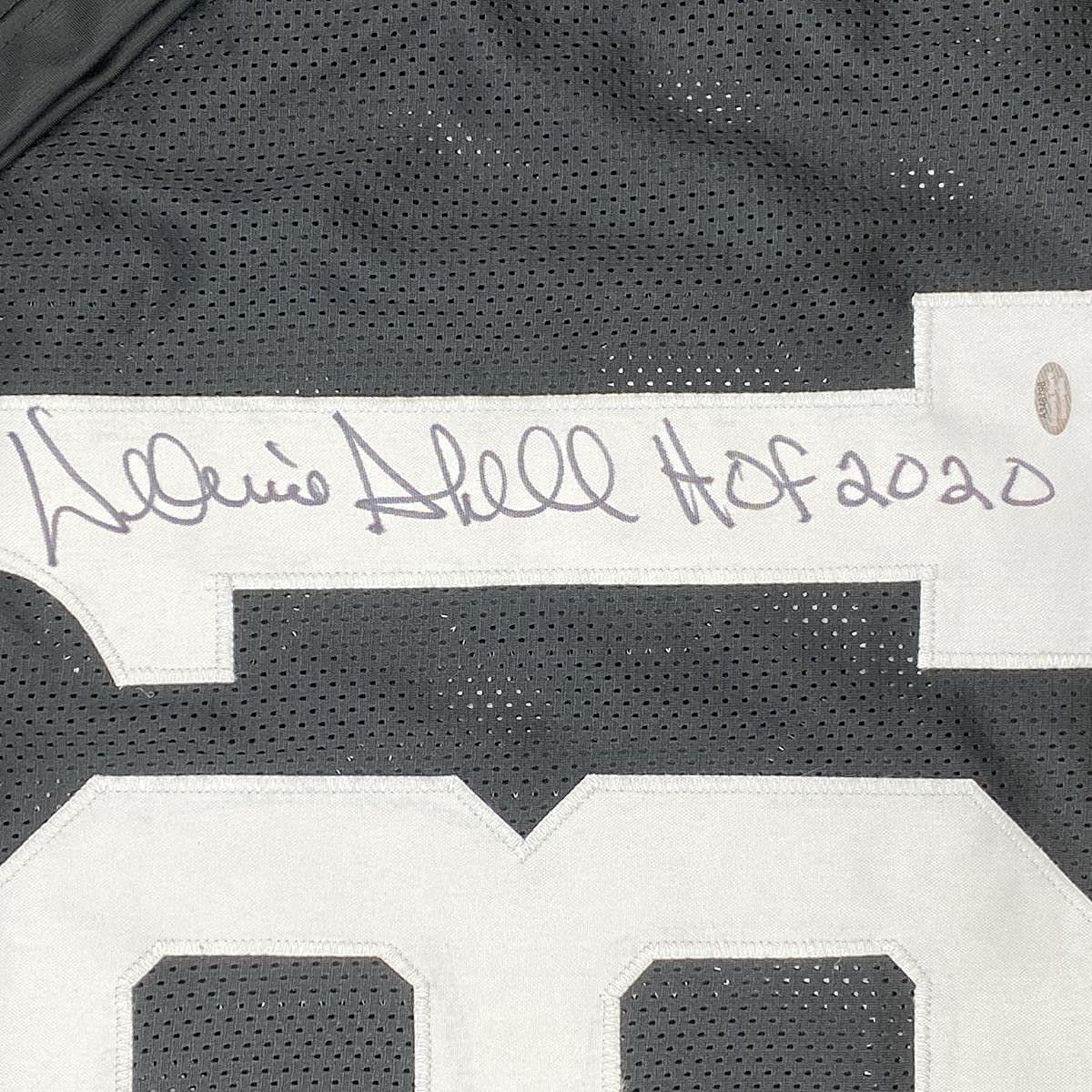 Framed Autographed/Signed Donnie Shell 35x39 HOF 2002 Pittsburgh Black Football Jersey Schwartz Sports COA