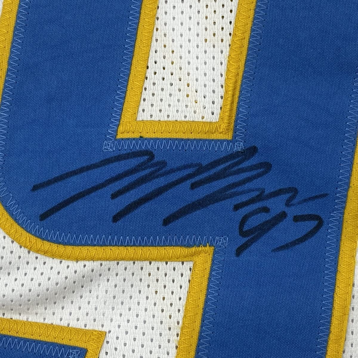 Framed Autographed/Signed Joey Bosa 35x39 #97 Los Angeles LA White Football Jersey JSA COA