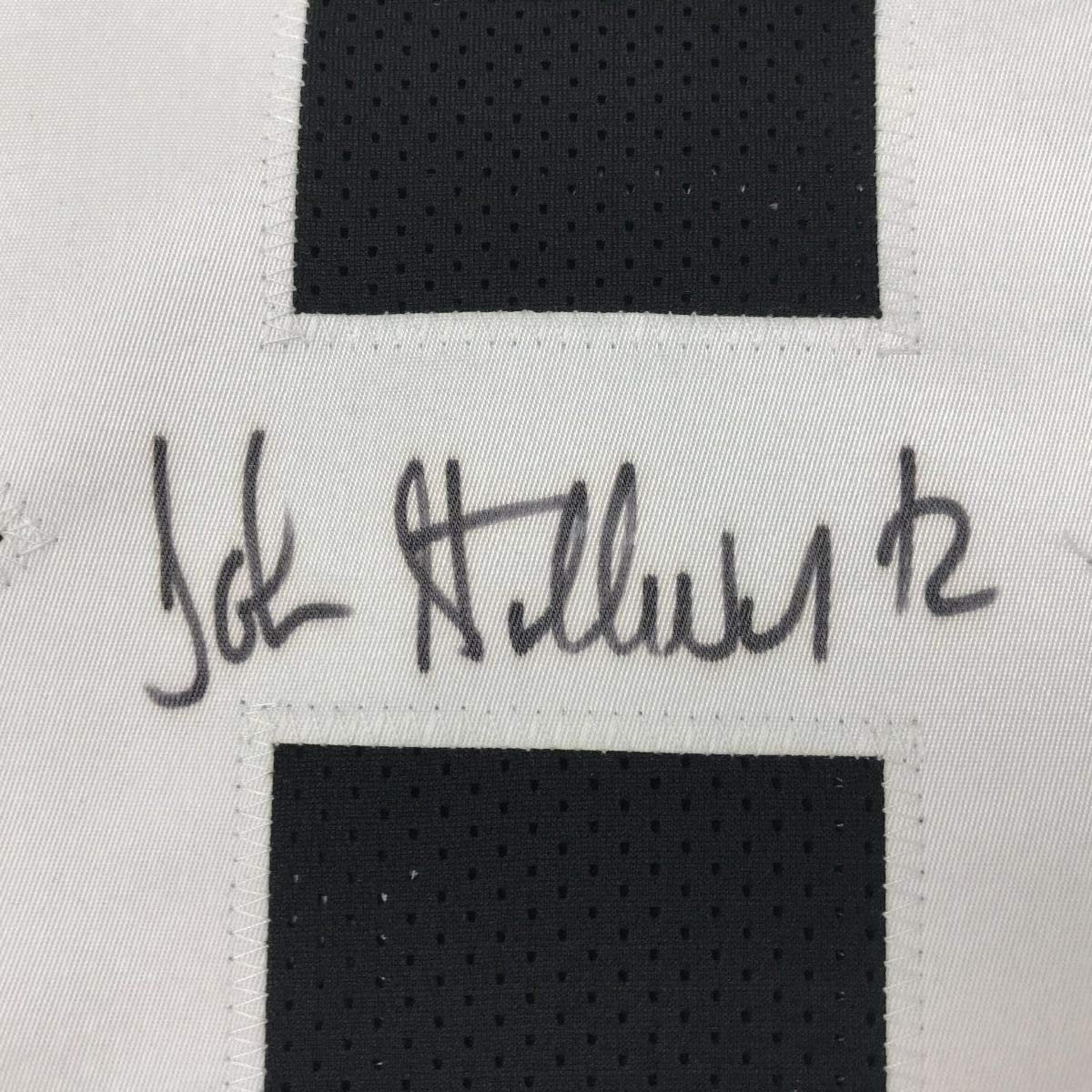 Framed Autographed/Signed John Stallworth 35x39 Pittsburgh Black Football Jersey JSA COA