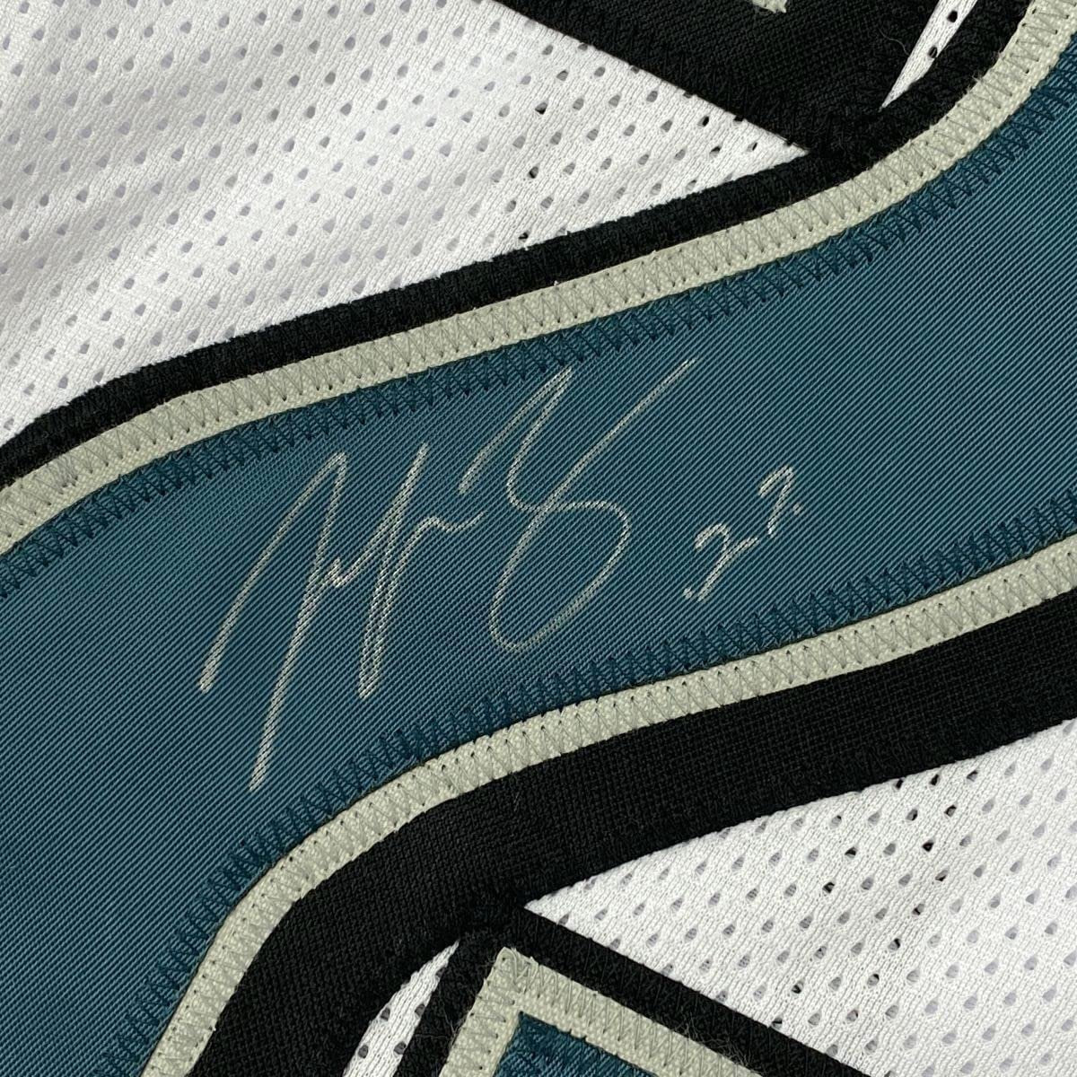 Framed Autographed/Signed Malcolm Jenkins 35x39 Philadelphia White Football Jersey PSA/DNA COA