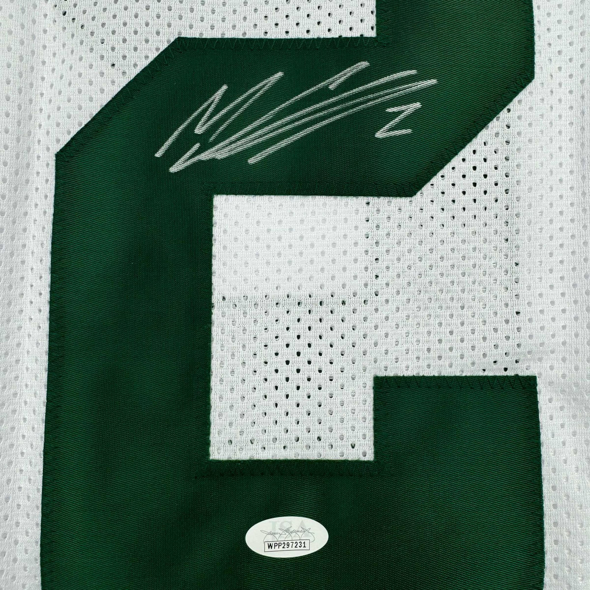 Framed Autographed/Signed Mason Crosby 35x39 Green Bay White Football Jersey JSA COA