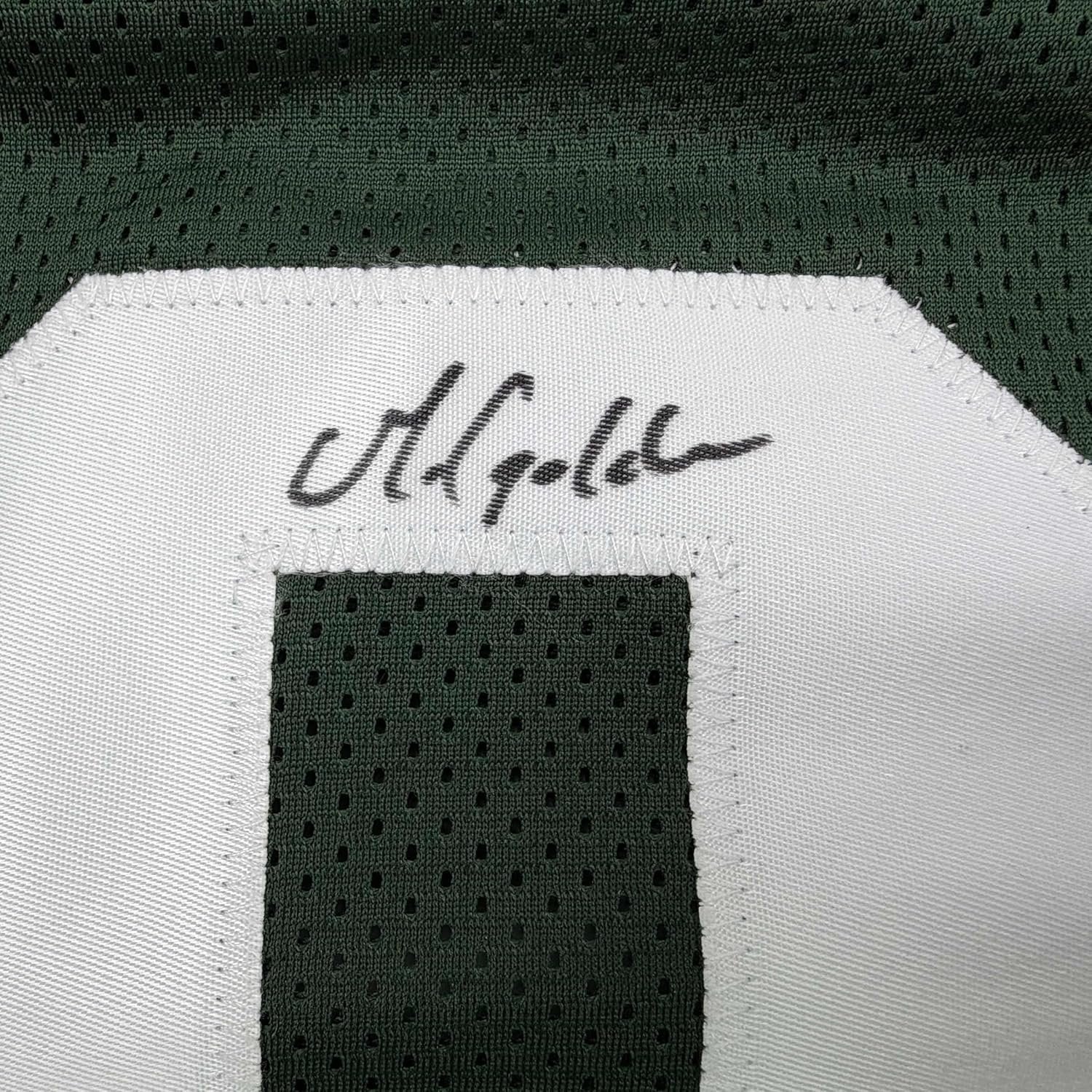 Framed Autographed/Signed Matthew Golden 35x39 Green Bay Green Football Jersey Beckett BAS COA
