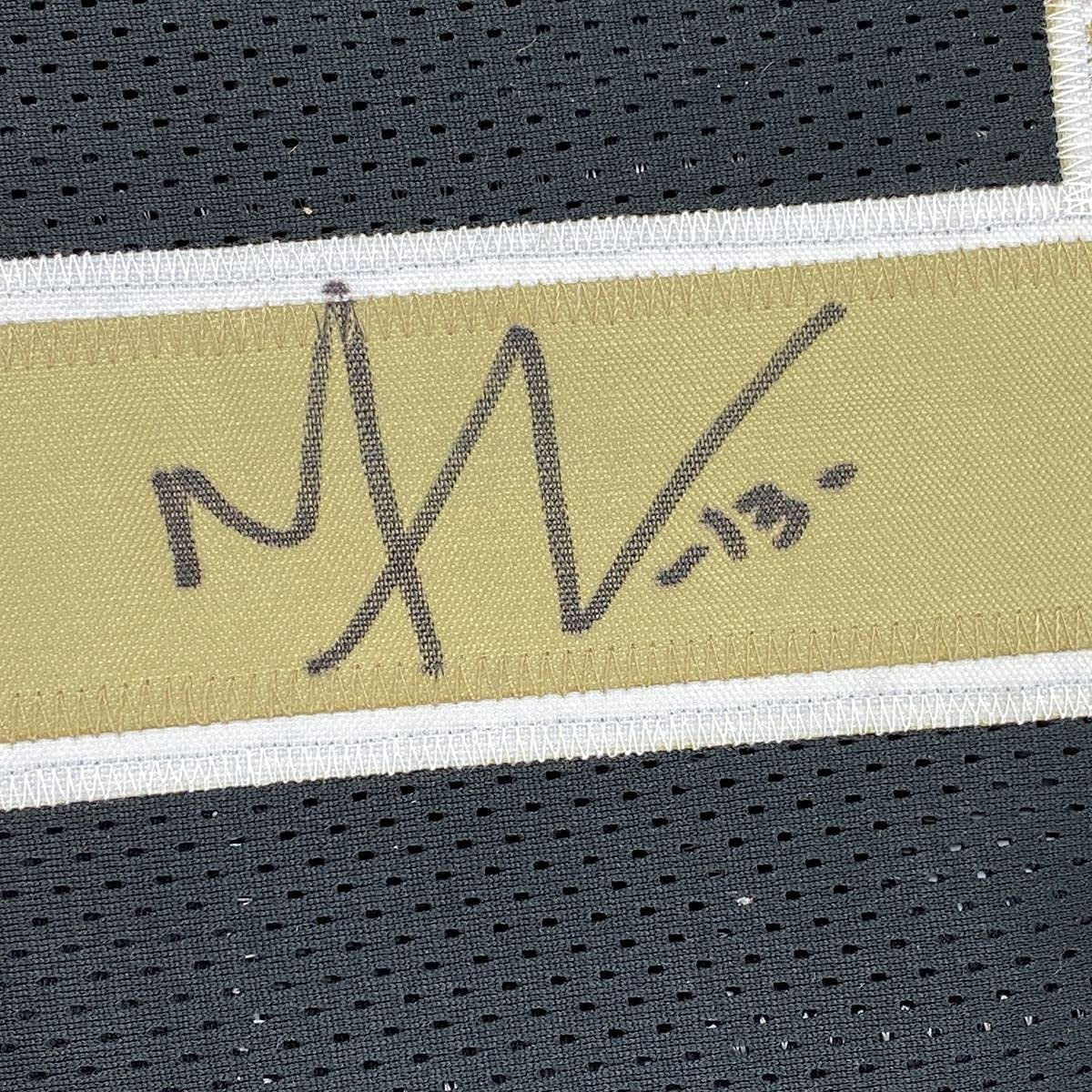 Framed Autographed/Signed Michael Thomas 35x39 New Orleans Black Football Jersey Beckett BAS COA