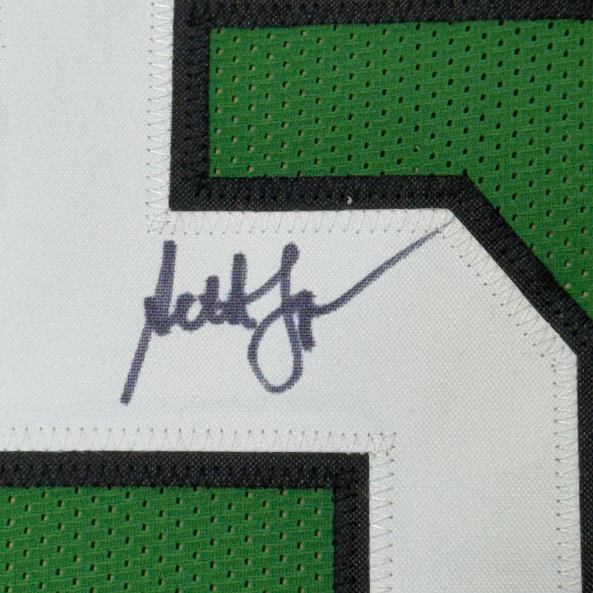 Framed Autographed/Signed Seth Joyner 35x39 Philadelphia Green Football Jersey JSA COA