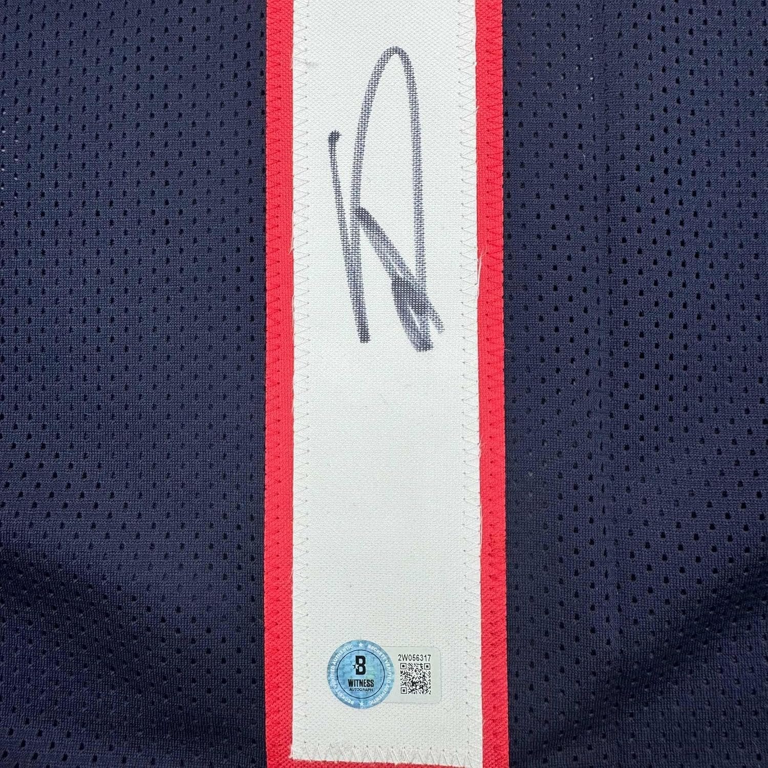 Framed Autographed/Signed Stefon Diggs 35x39 Houston Blue Football Jersey Beckett BAS COA
