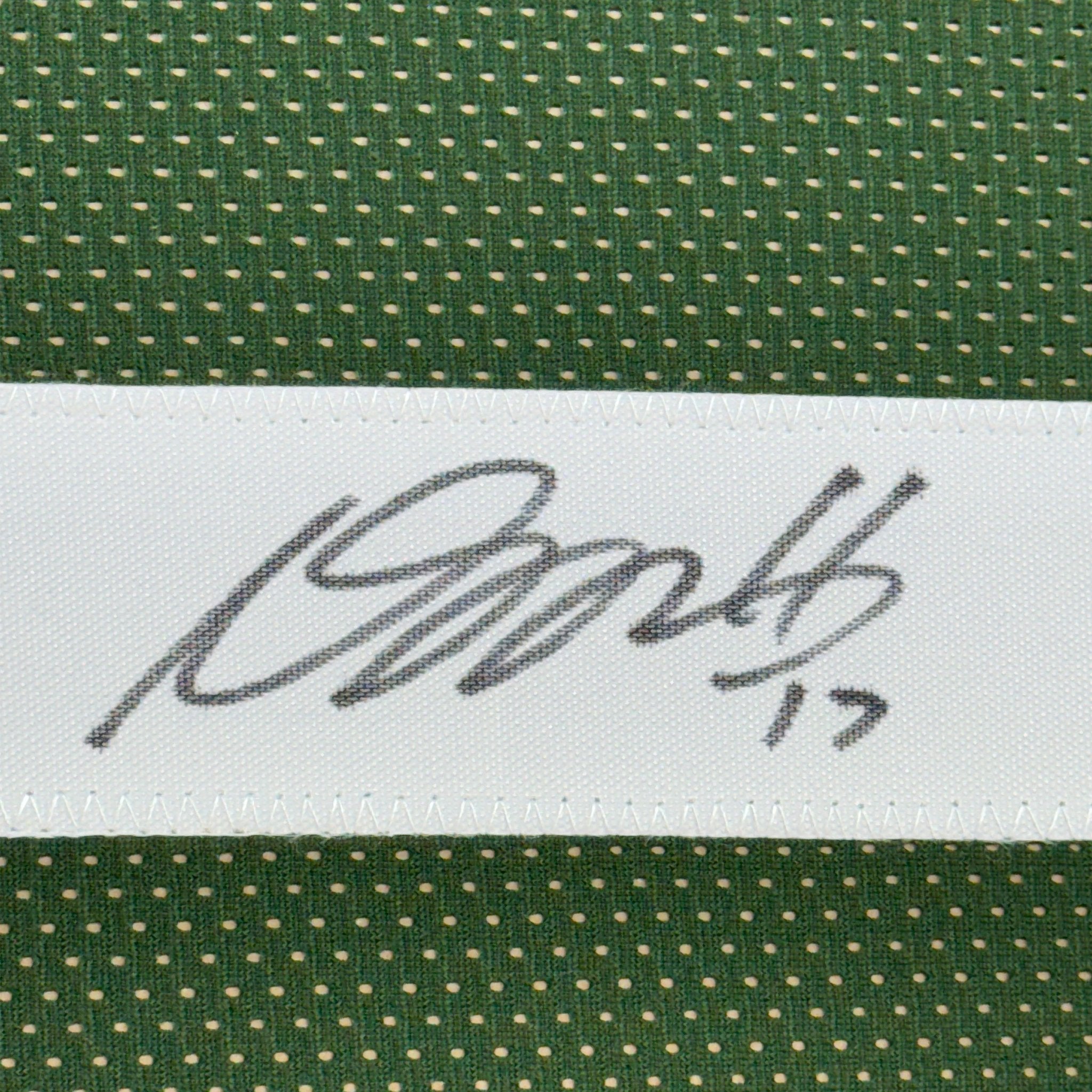 Framed Autographed/Signed Davante Adams 35x39 Green Bay Green Football Jersey JSA COA