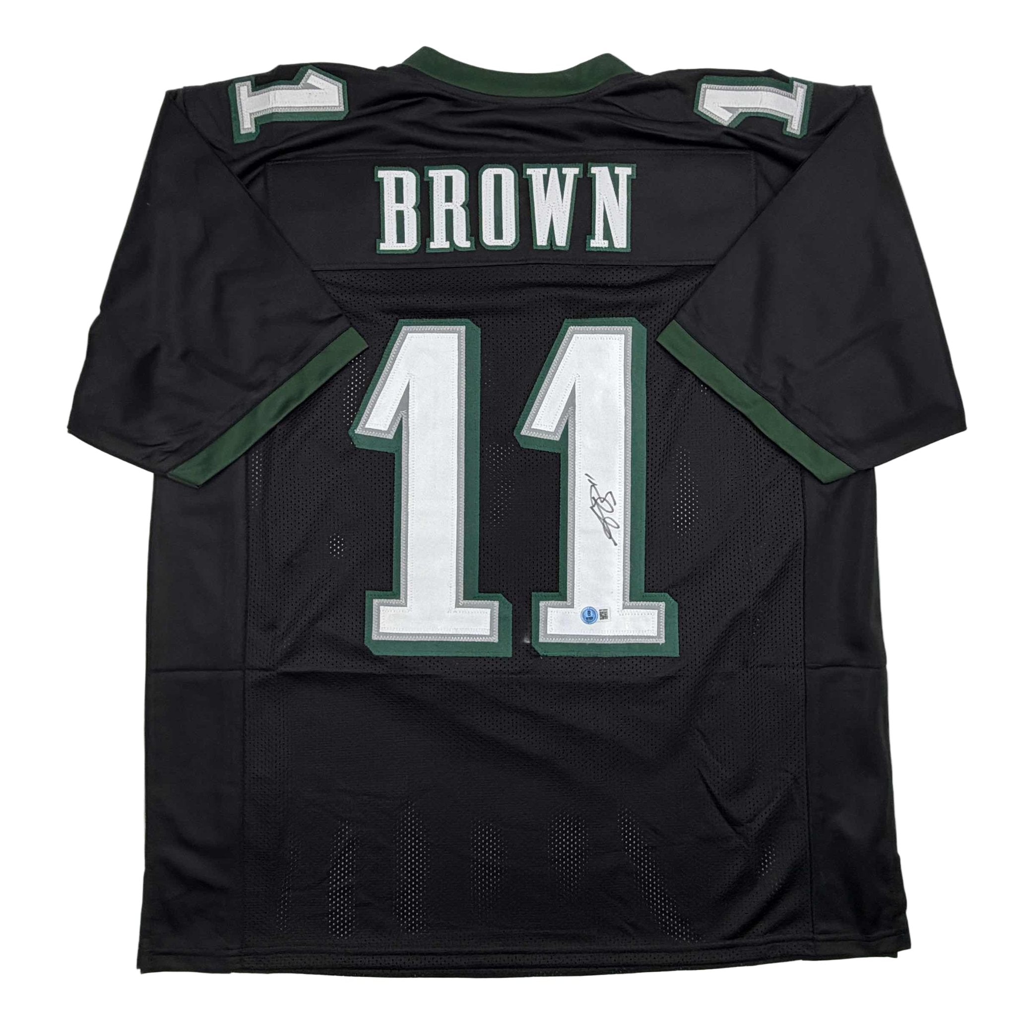 Autographed/Signed AJ A.J. Brown Philadelphia Black Football Jersey Beckett BAS COA