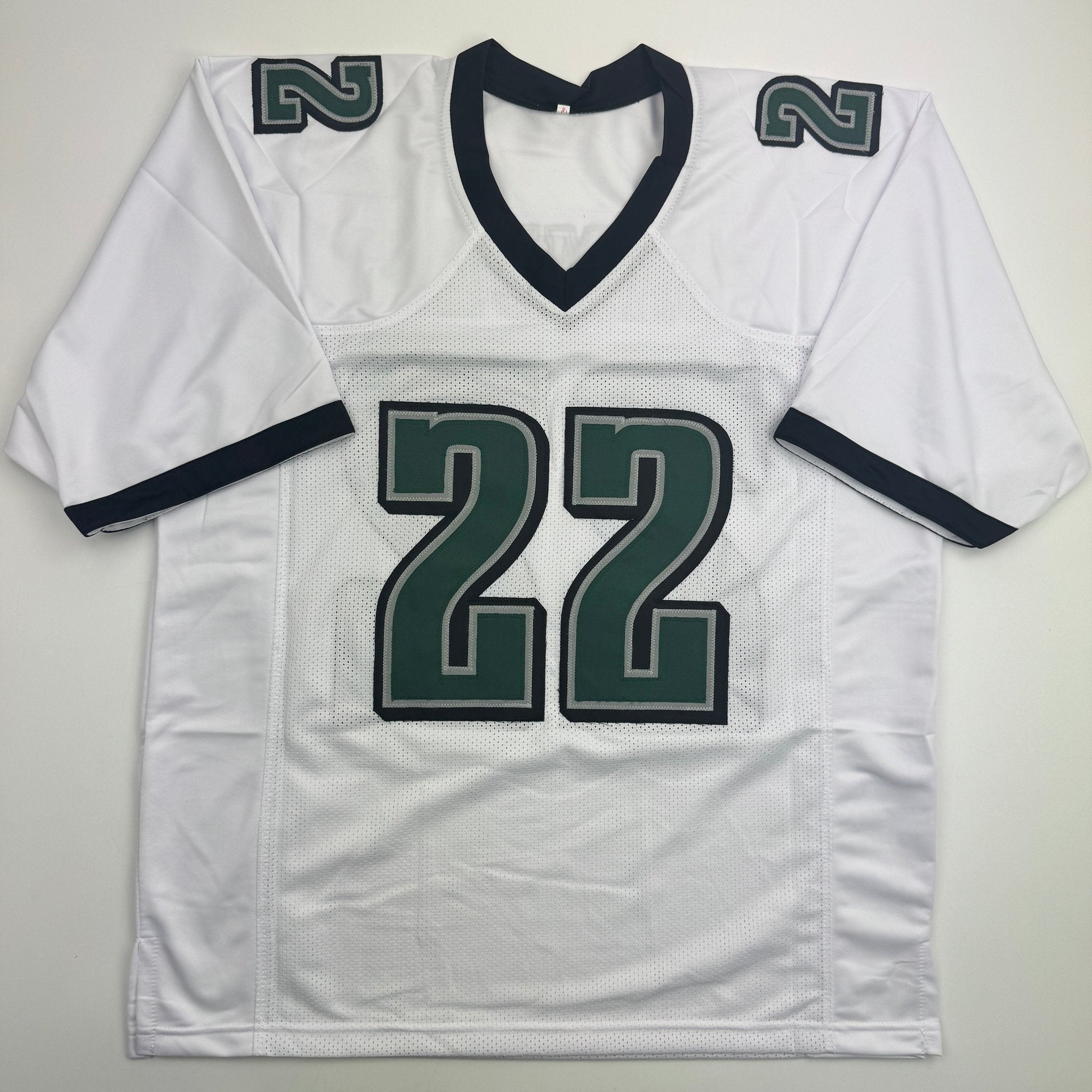 Autographed/Signed Asante Samuel Sr. Philadelphia White Football Jersey JSA COA