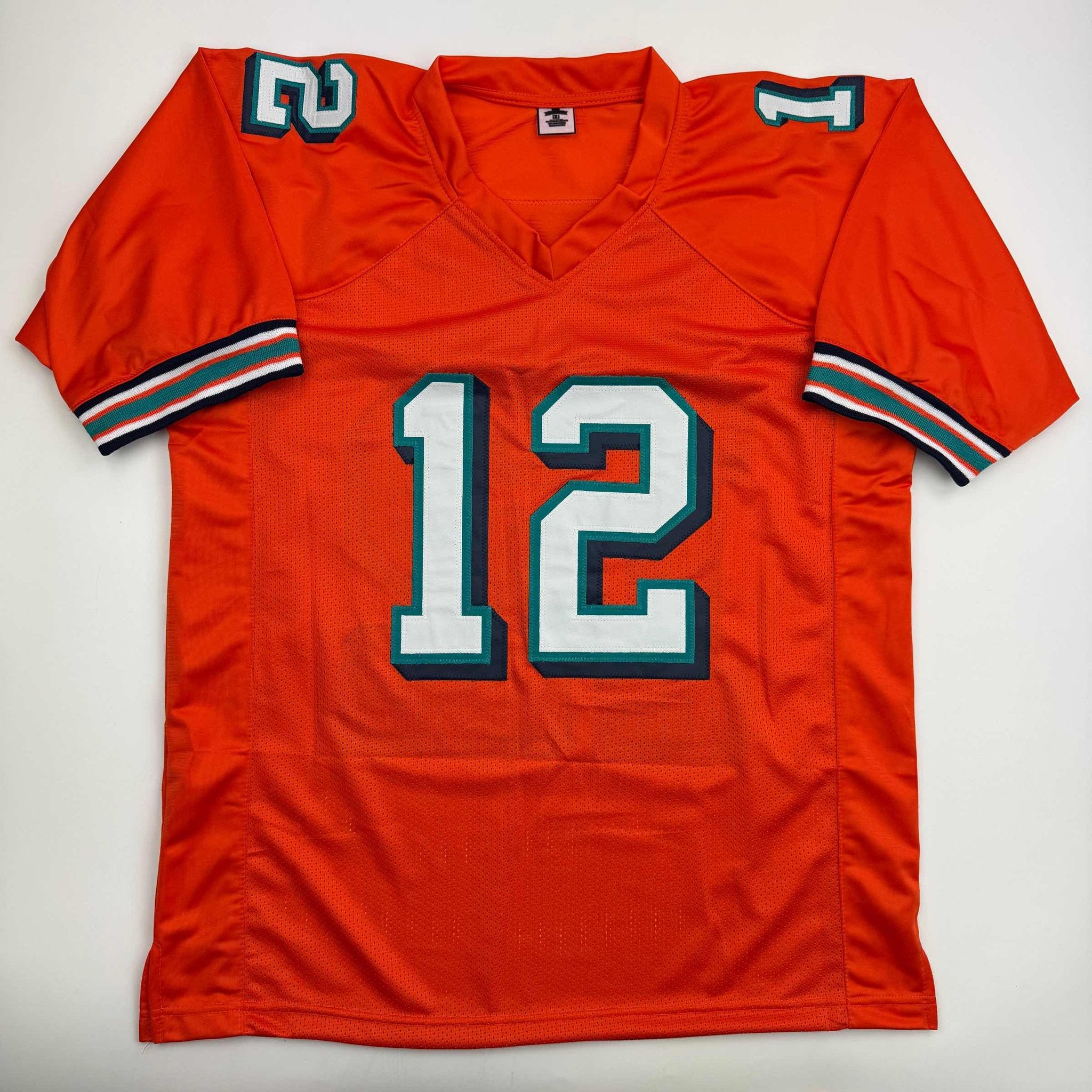 Autographed/Signed Bob Griese Miami Orange Football Jersey JSA COA