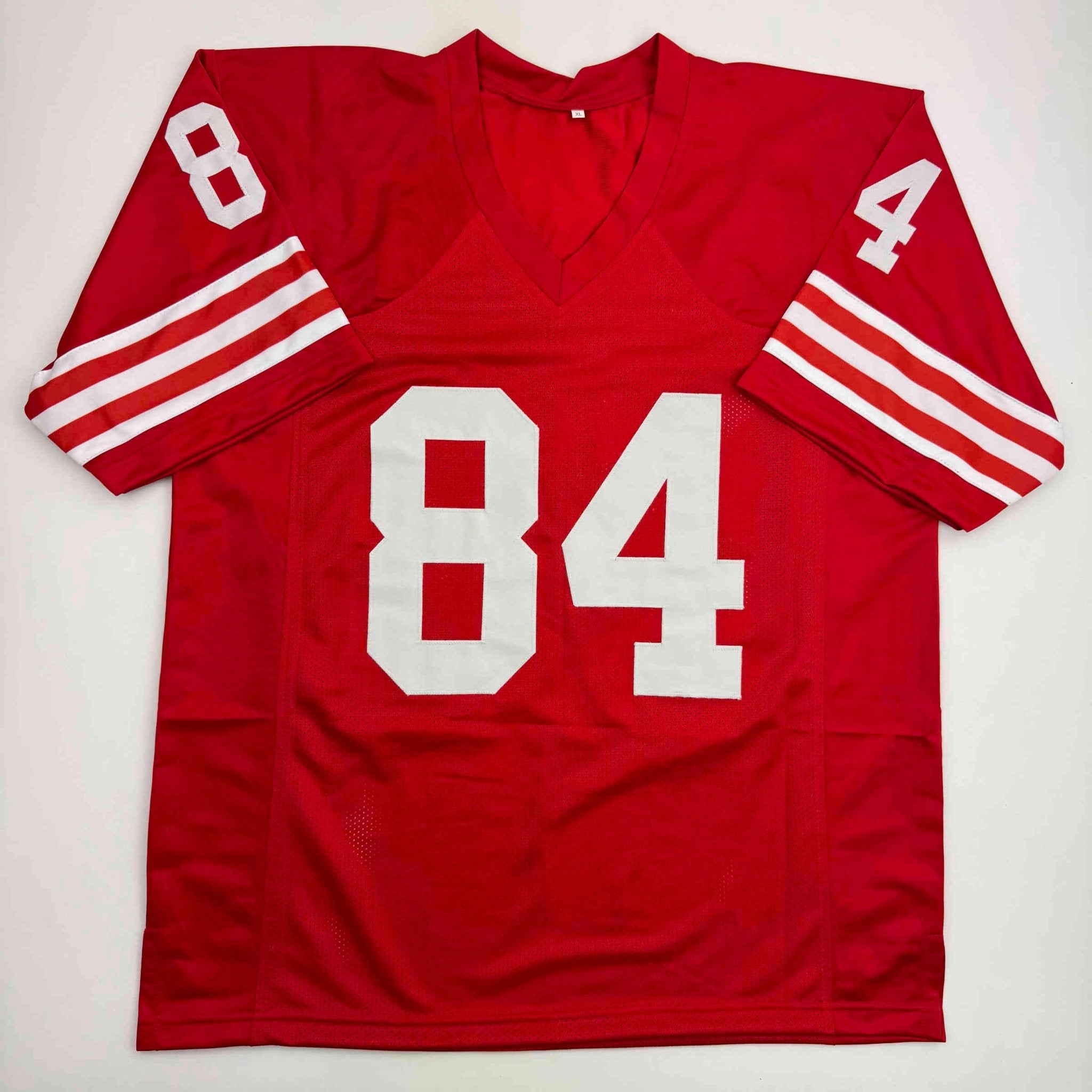 Autographed/Signed Brent Jones San Francisco Red Football Jersey Beckett BAS COA