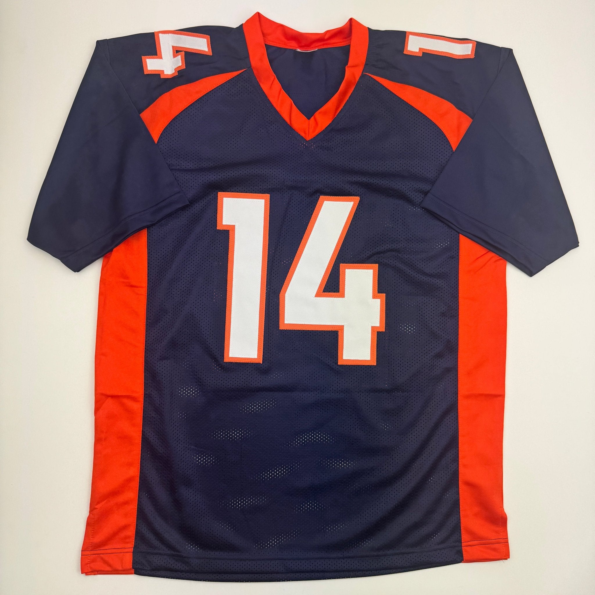 Autographed/Signed Courtland Sutton Denver Blue Football Jersey JSA COA