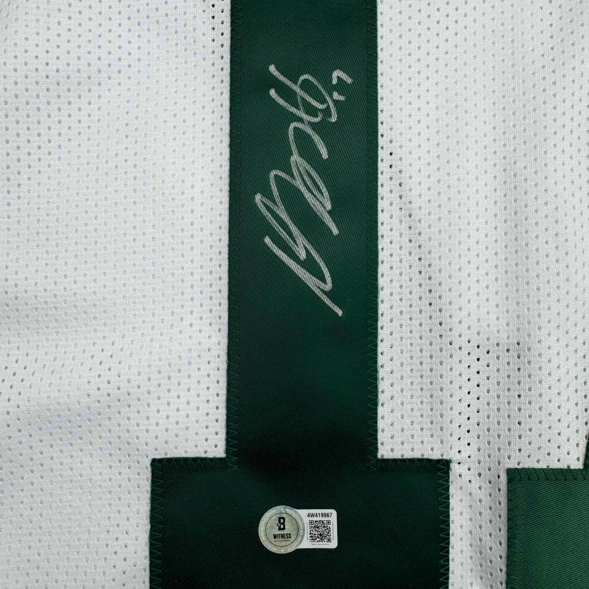 Autographed/Signed Davante Adams Green Bay White Football Jersey Beckett BAS COA